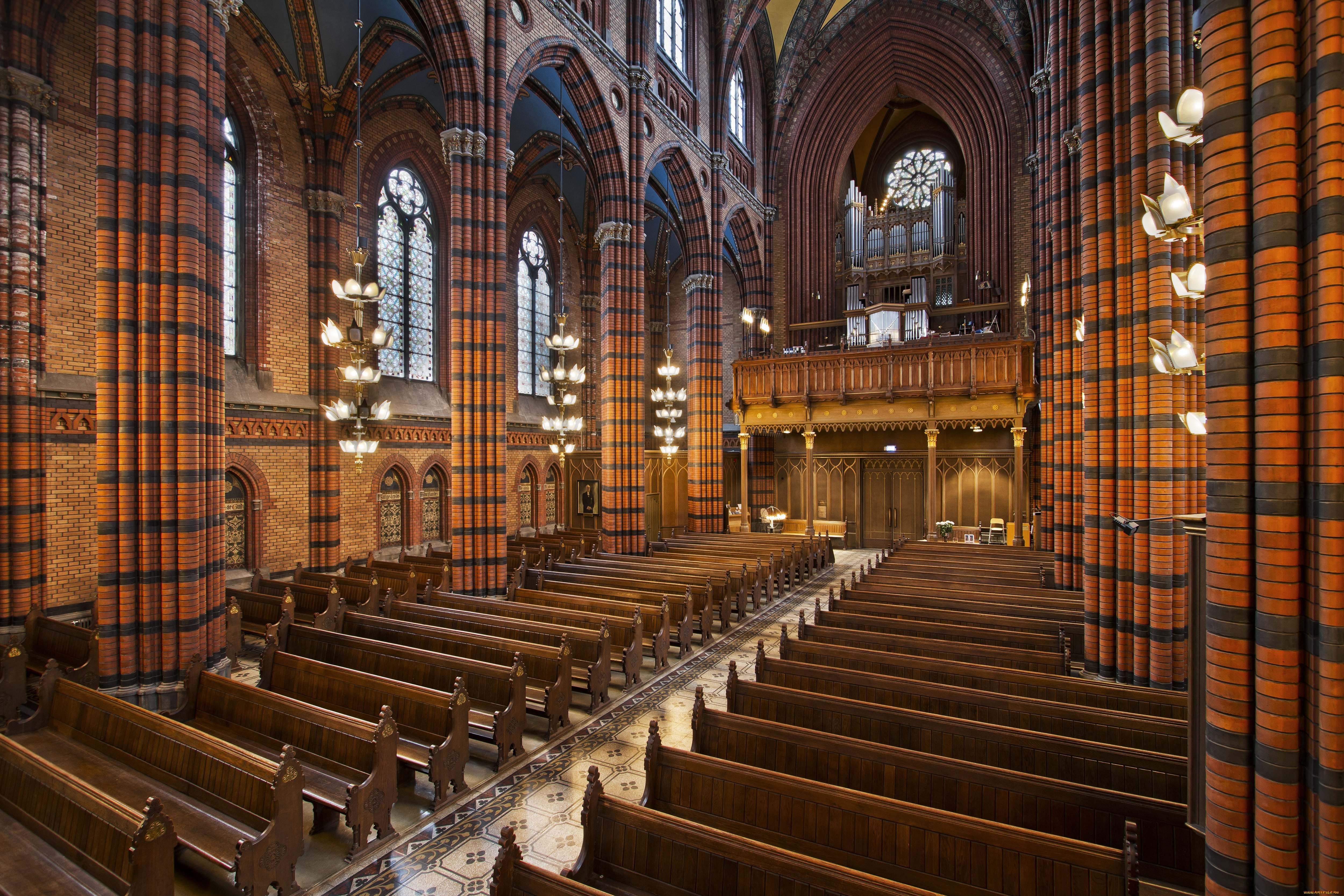 интерьер, убранство, роспись, храма, стокгольм, церковь, святого, иоанна