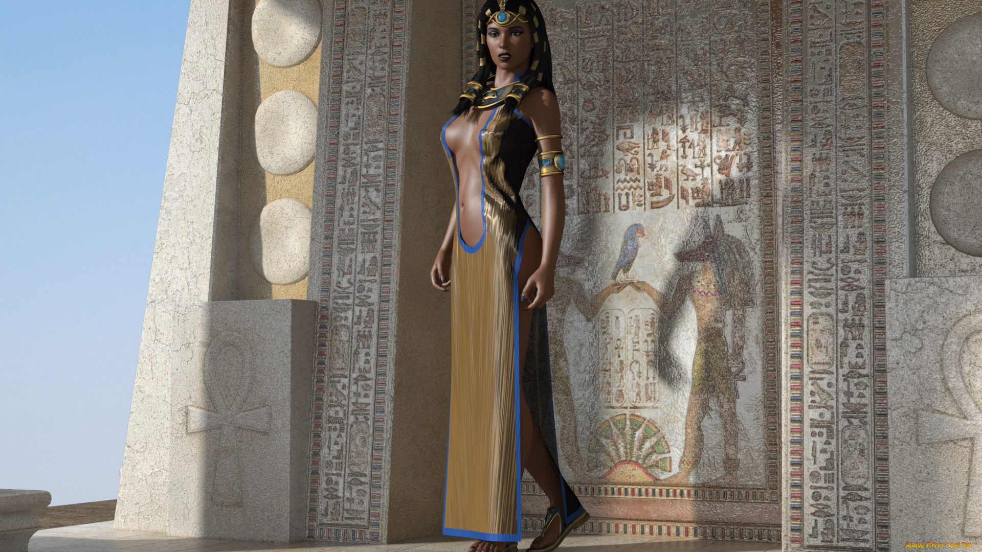 3д, графика, historical, , история, египет, девушка