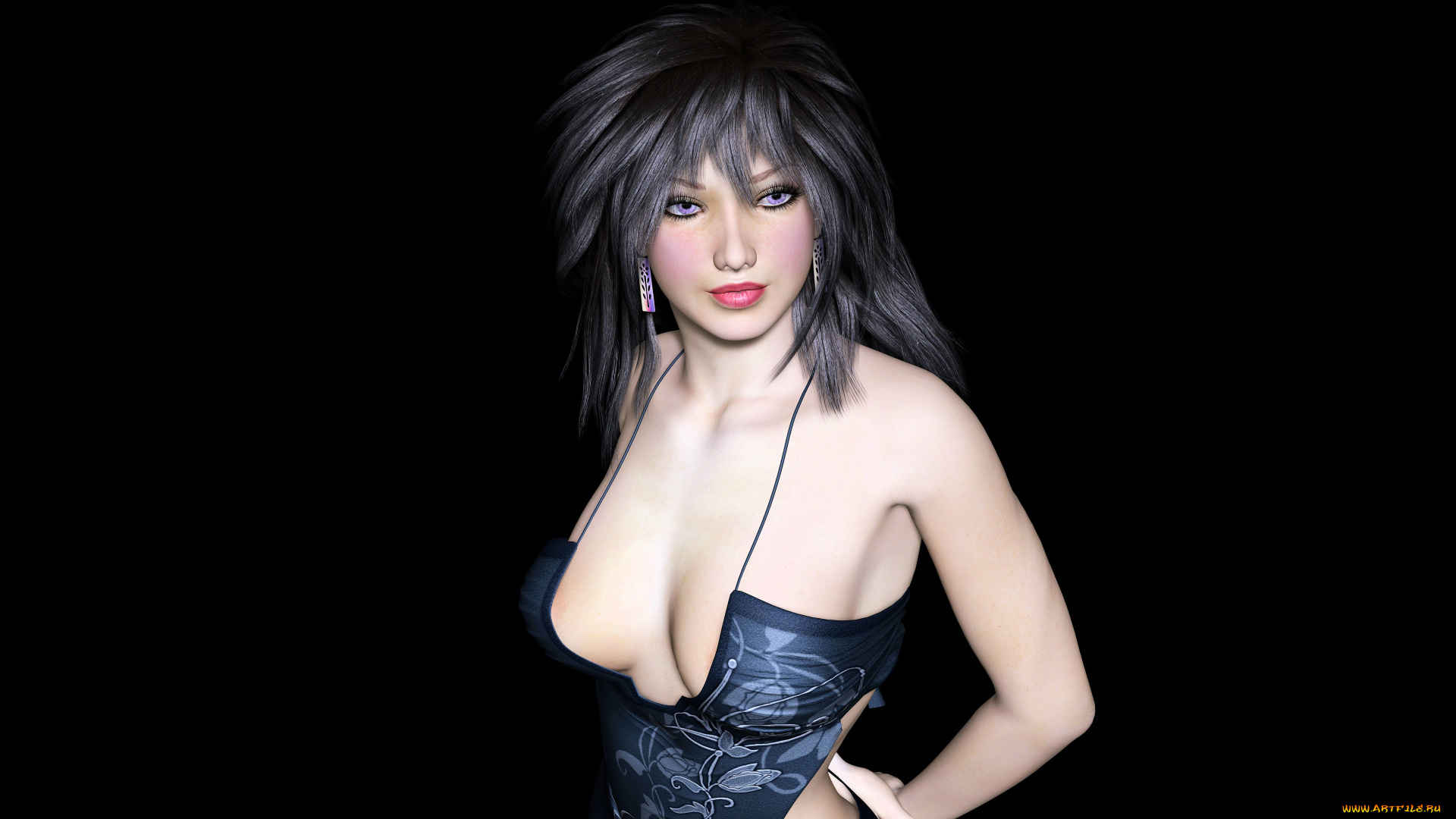 3д, графика, people, , люди, взгляд, девушка