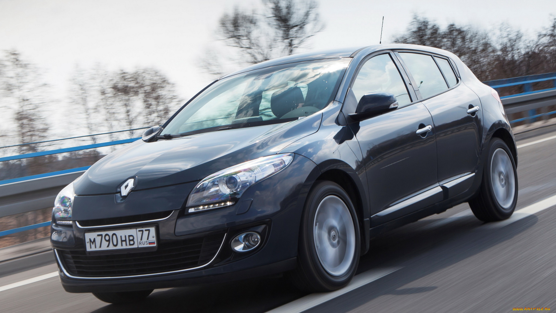 автомобили, renault, mеgane, синий, 2012г