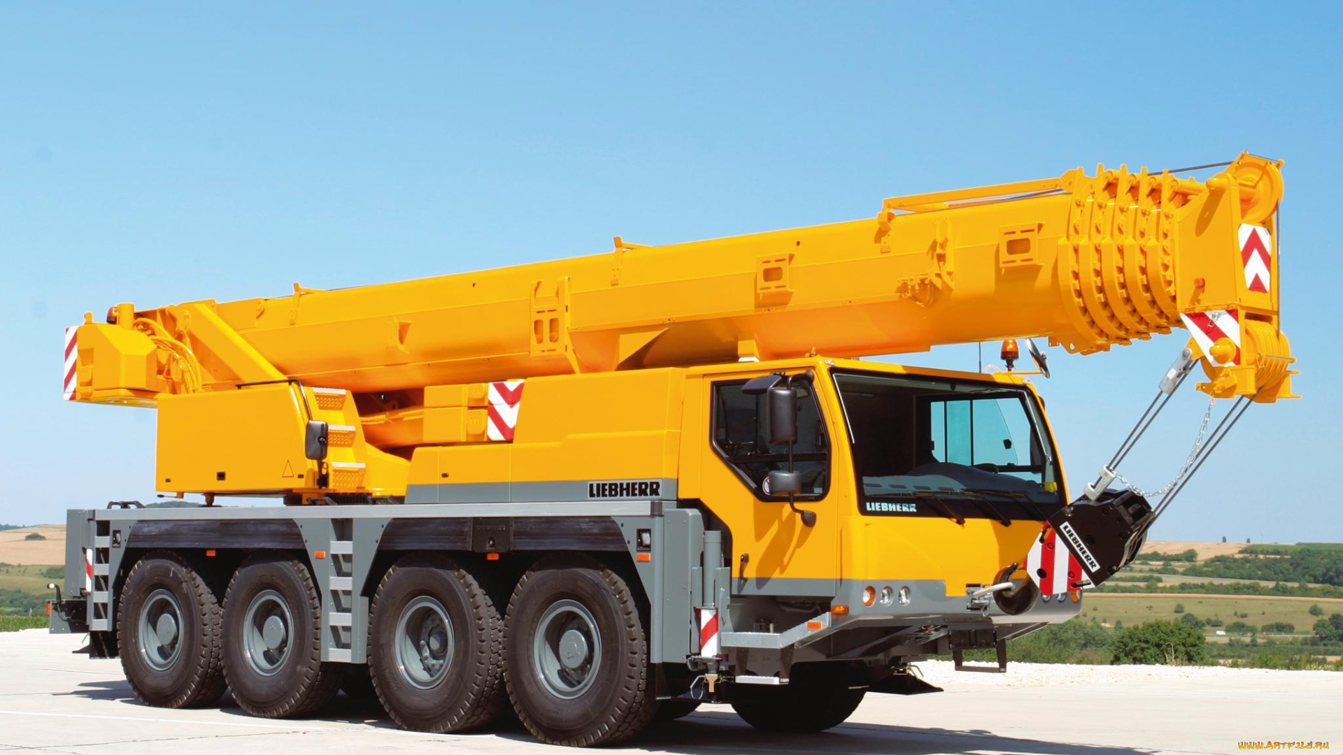 техника, краны, желтый, 1070-4-2, liebherr, ltm