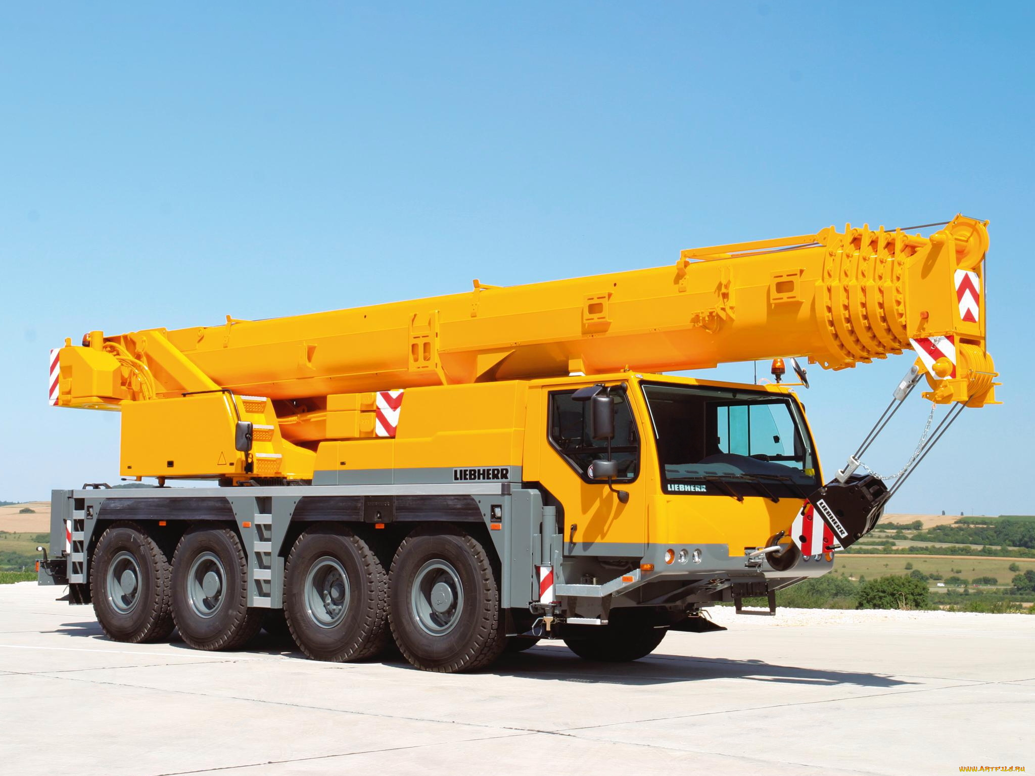 техника, краны, желтый, 1070-4-2, liebherr, ltm