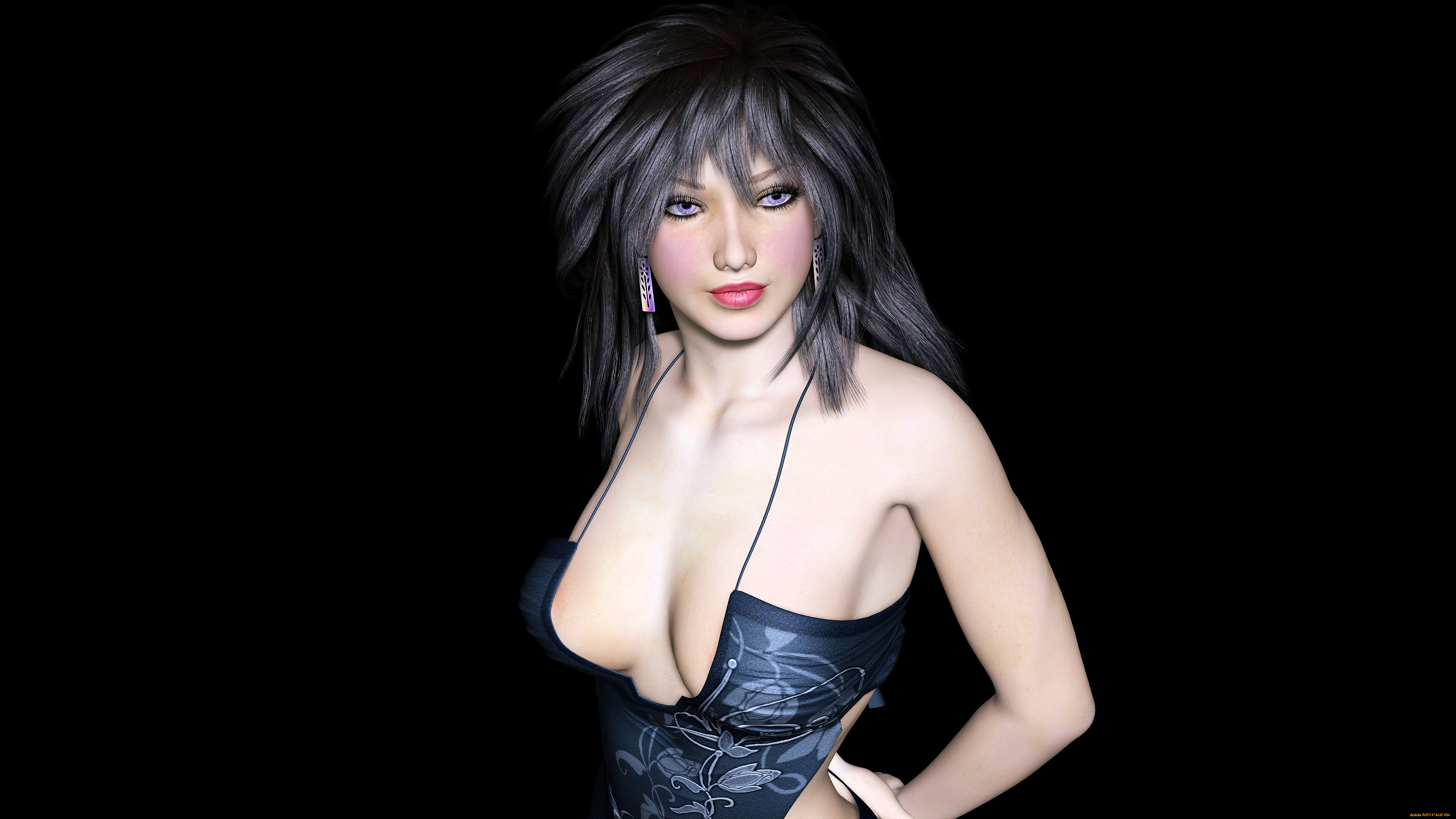 3д, графика, people, , люди, взгляд, девушка