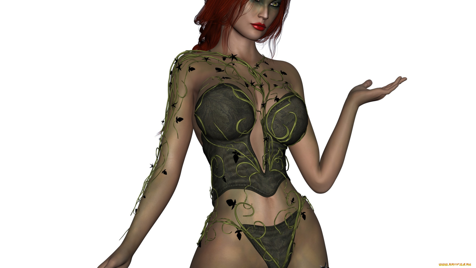 3д, графика, фантазия, , fantasy, фон, взгляд, девушка