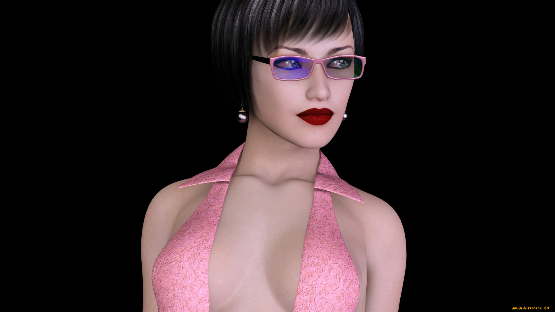 3д, графика, люди, , people, взгляд, очки, фон, девушки