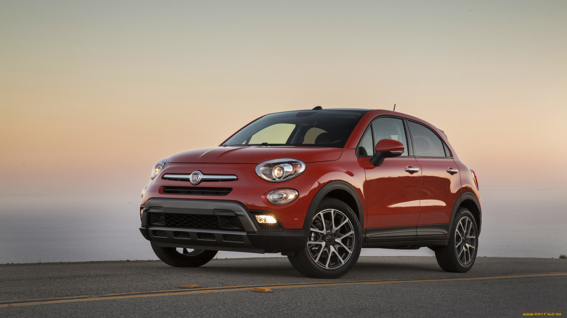 автомобили, fiat, 2016г, красный, trekking, 500x, 334