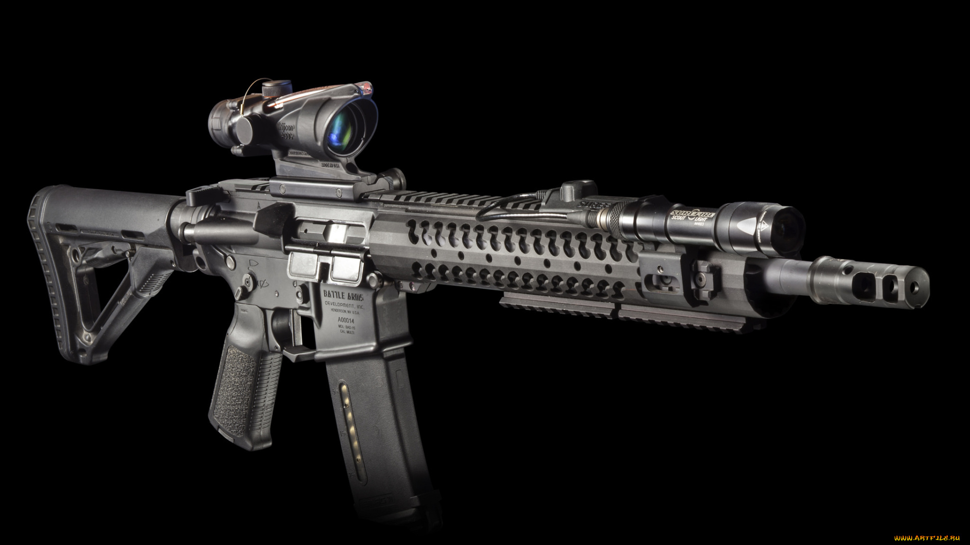 оружие, автоматы, фонарик, карабин, штурмовая, винтовка, m4