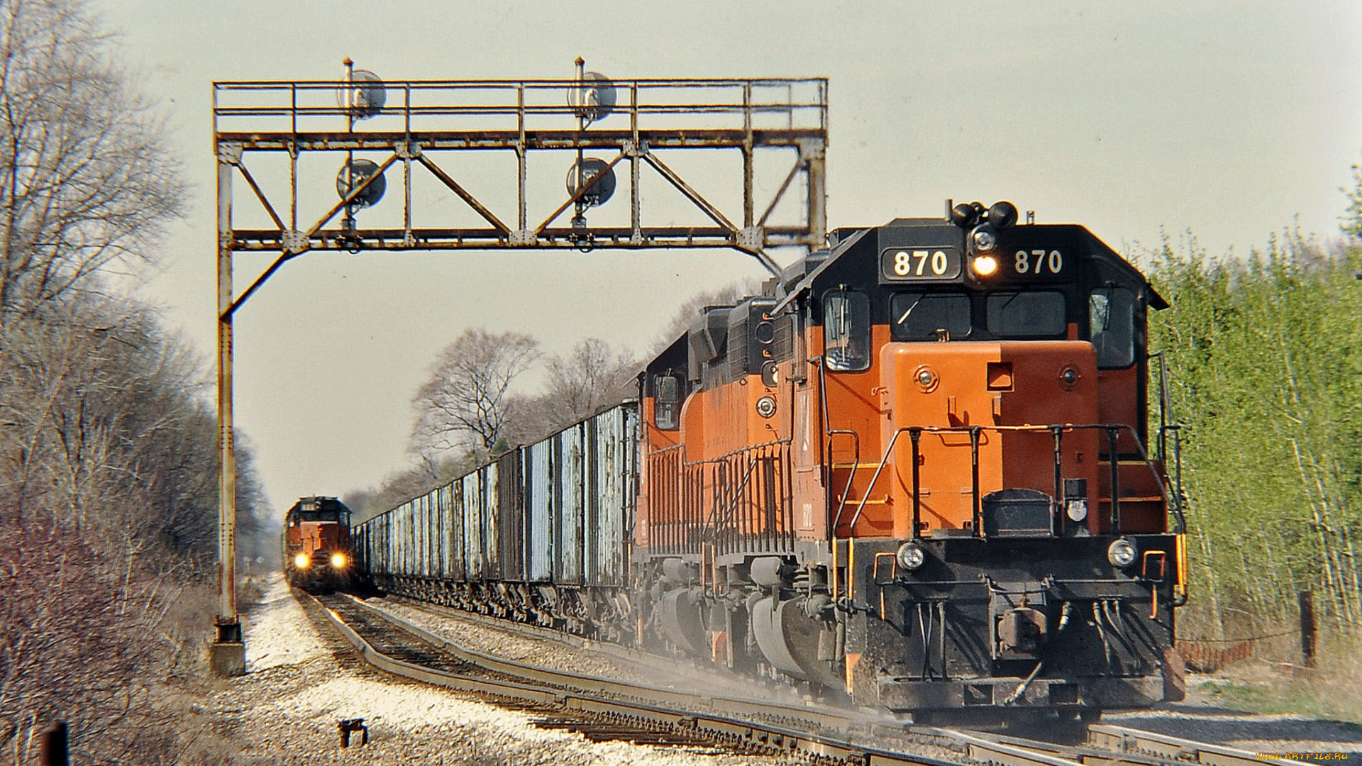 техника, поезда, дорога, локомотив, железная, рельсы, состав