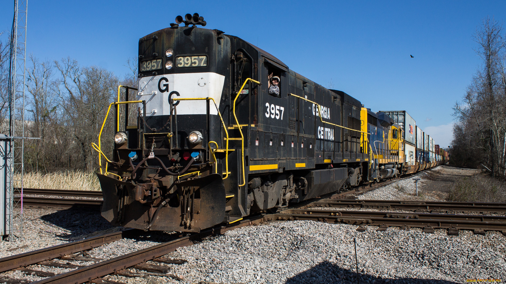 техника, поезда, состав, локомотив, железная, дорога, рельсы