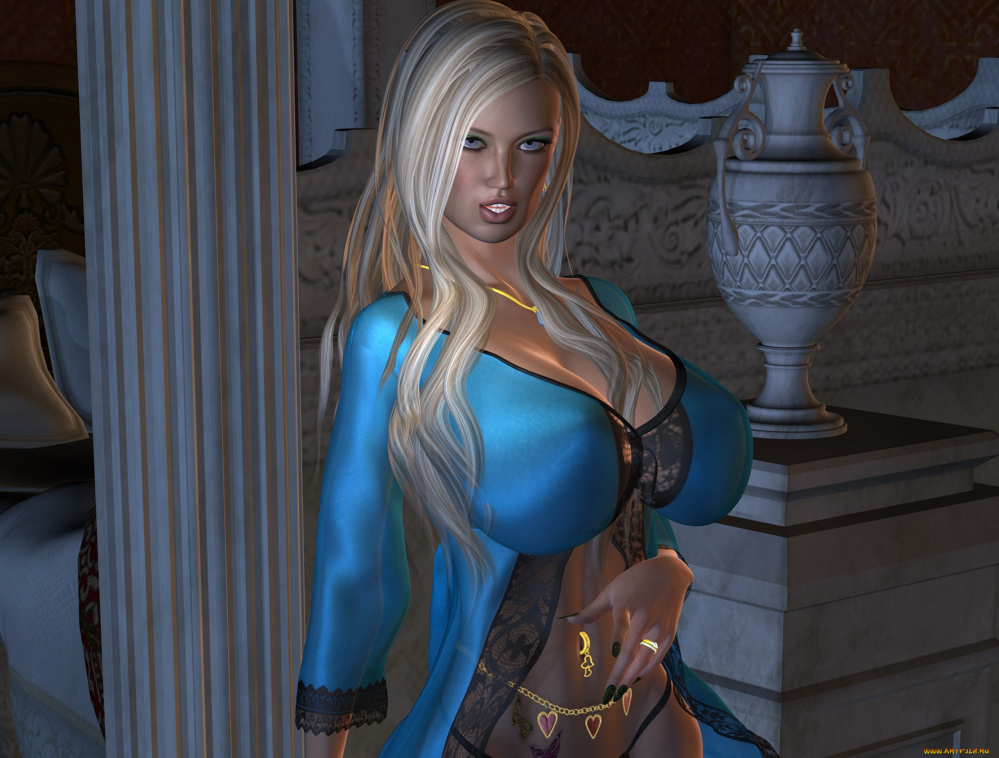 3д, графика, люди, , people, девушка, взгляд, фон, блондинка