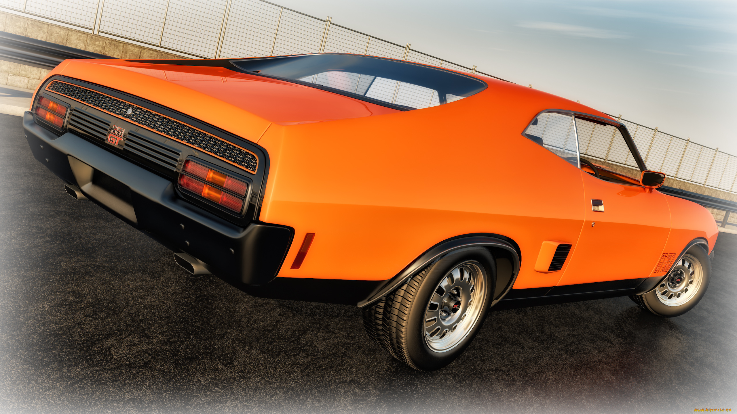 автомобили, 3д, ford, 1973г