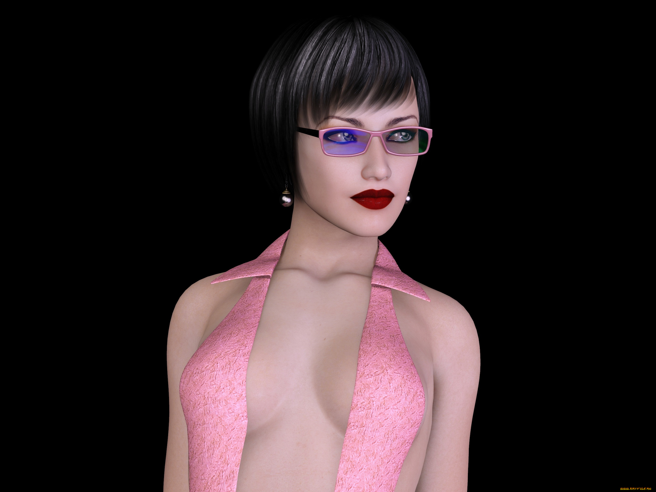 3д, графика, люди, , people, взгляд, очки, фон, девушки