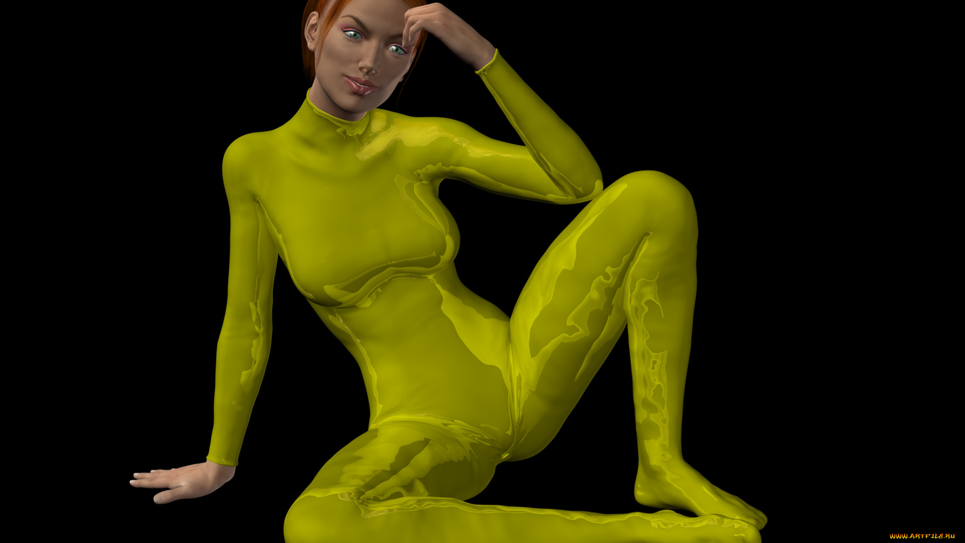 3д, графика, люди, , people, улыбка, девушка, фон, взгляд