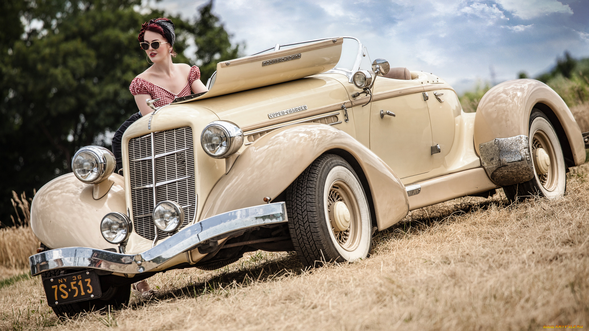 автомобили, -авто, с, девушками, очки, трава