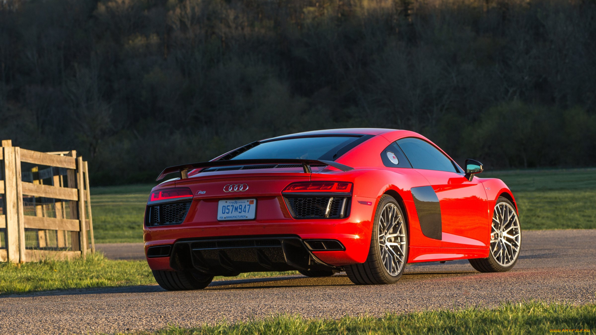 автомобили, audi, 2017г, красный, us-spec, r8, v10, plus