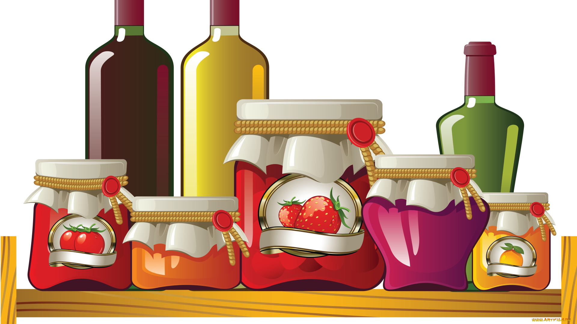 векторная, графика, еда, , food, варенье, напитки