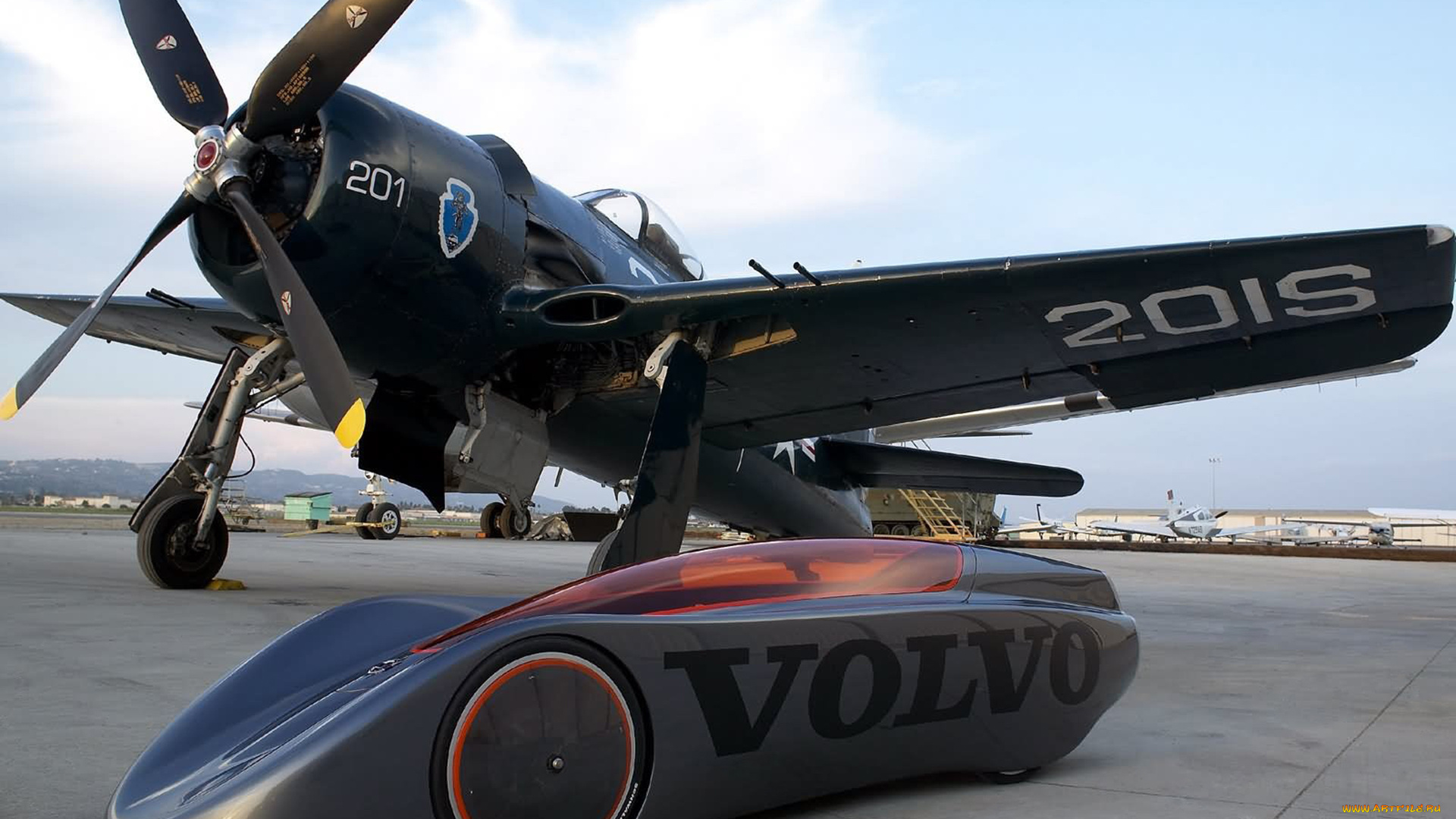 volvo, aria, concept, futuristic, автомобили, volvo, aria, concept, futuristic, car, самолёт, аэродром