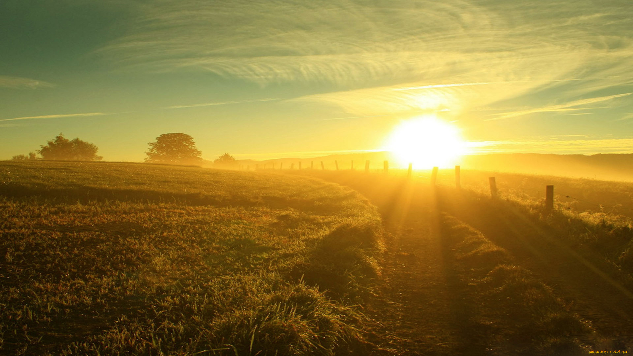 природа, дороги, sun, солнце, рассвет, облака, небо, свет, дорога