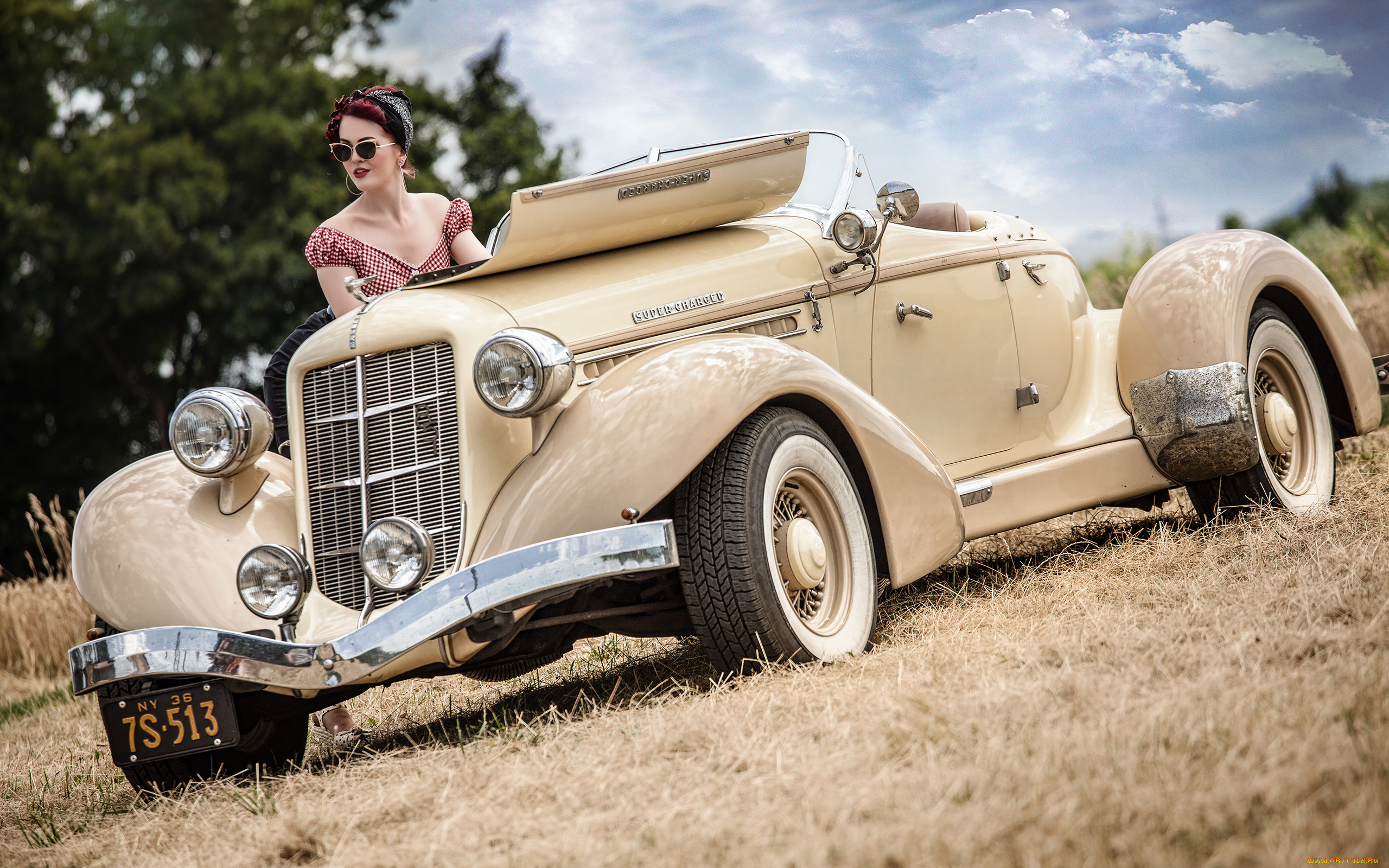 автомобили, -авто, с, девушками, очки, трава