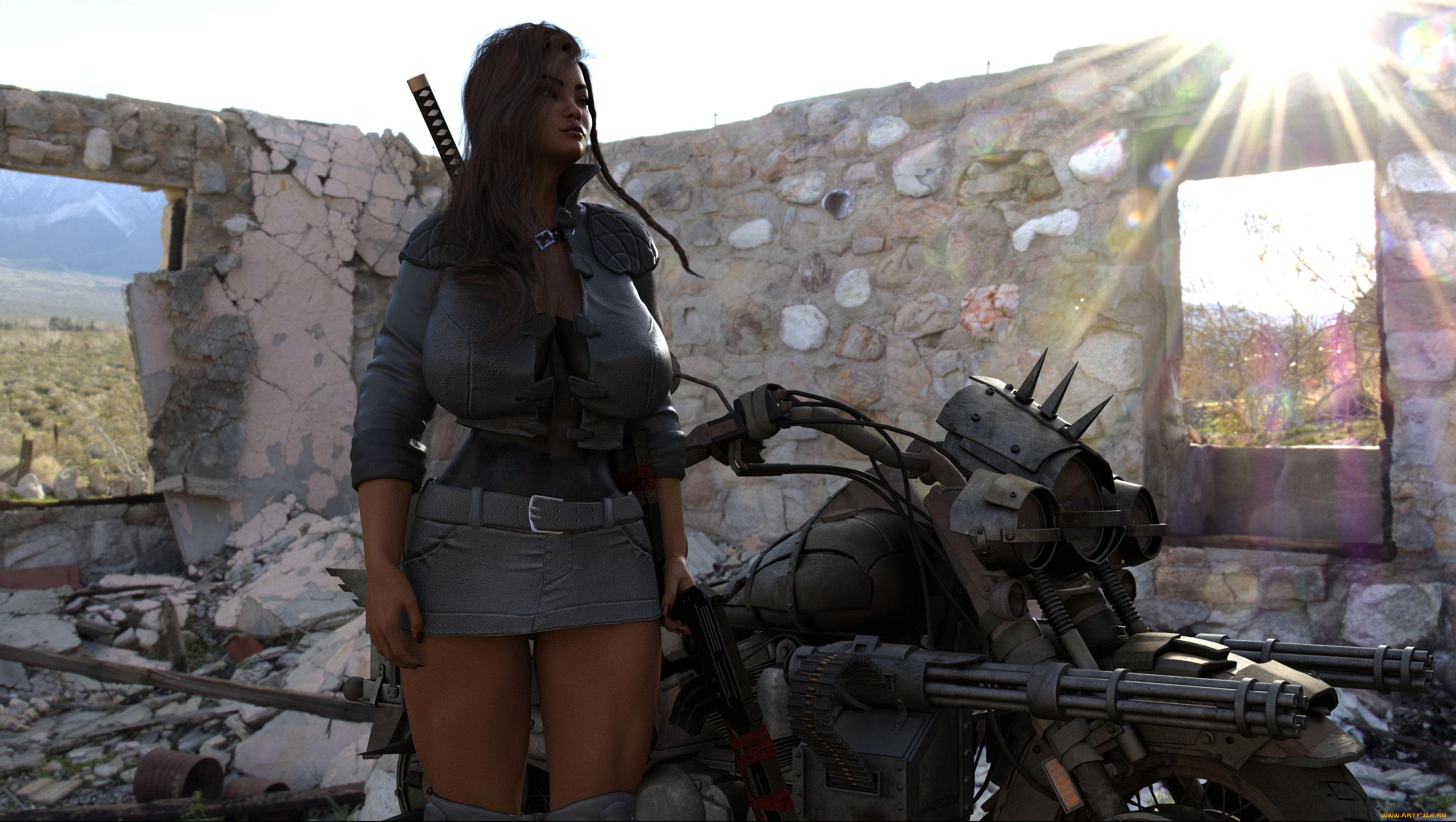 3д, графика, фантазия, , fantasy, взгляд, девушка, фон