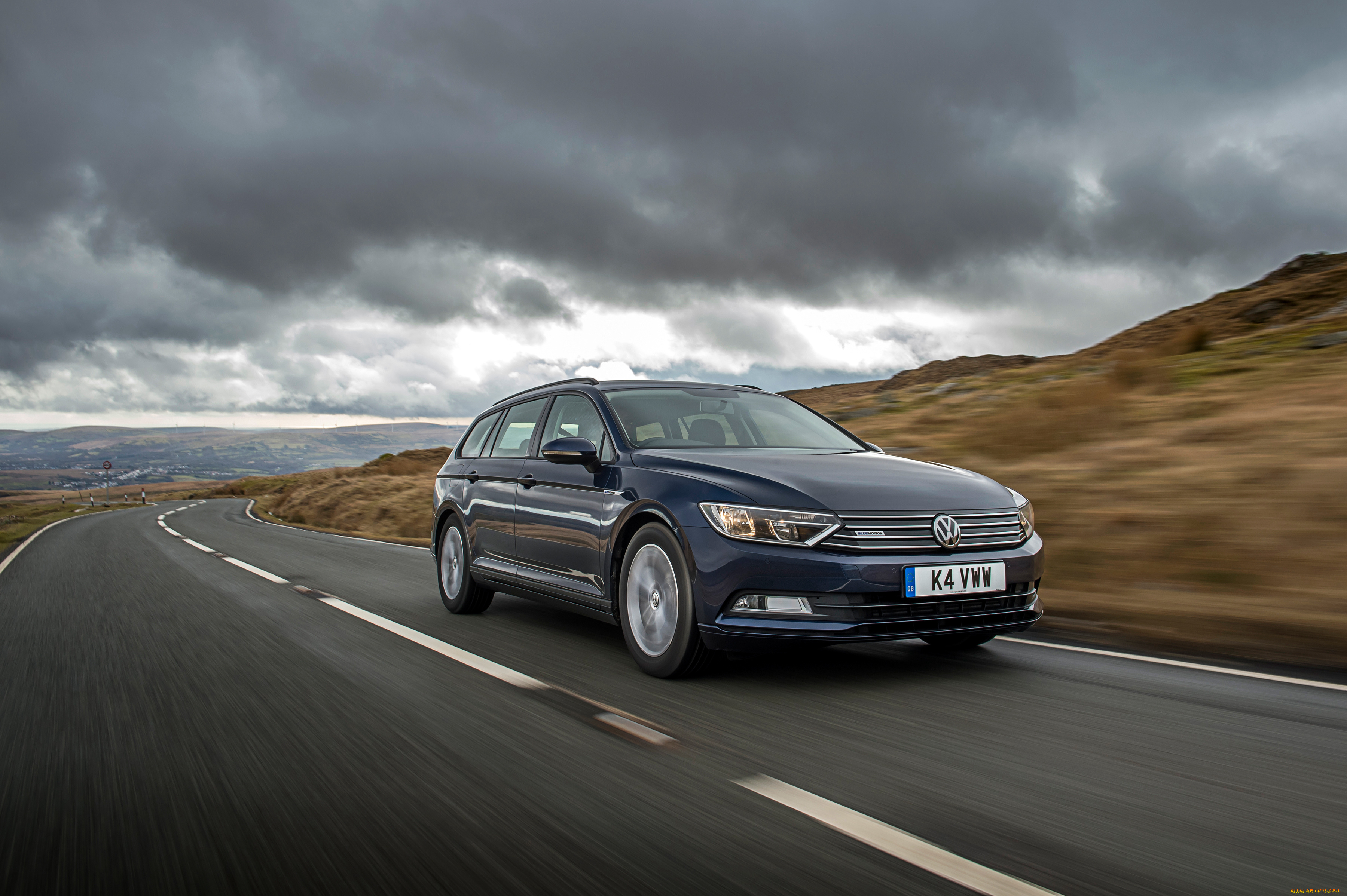 автомобили, volkswagen, passat, estate, bluemotion, b8, 2015г