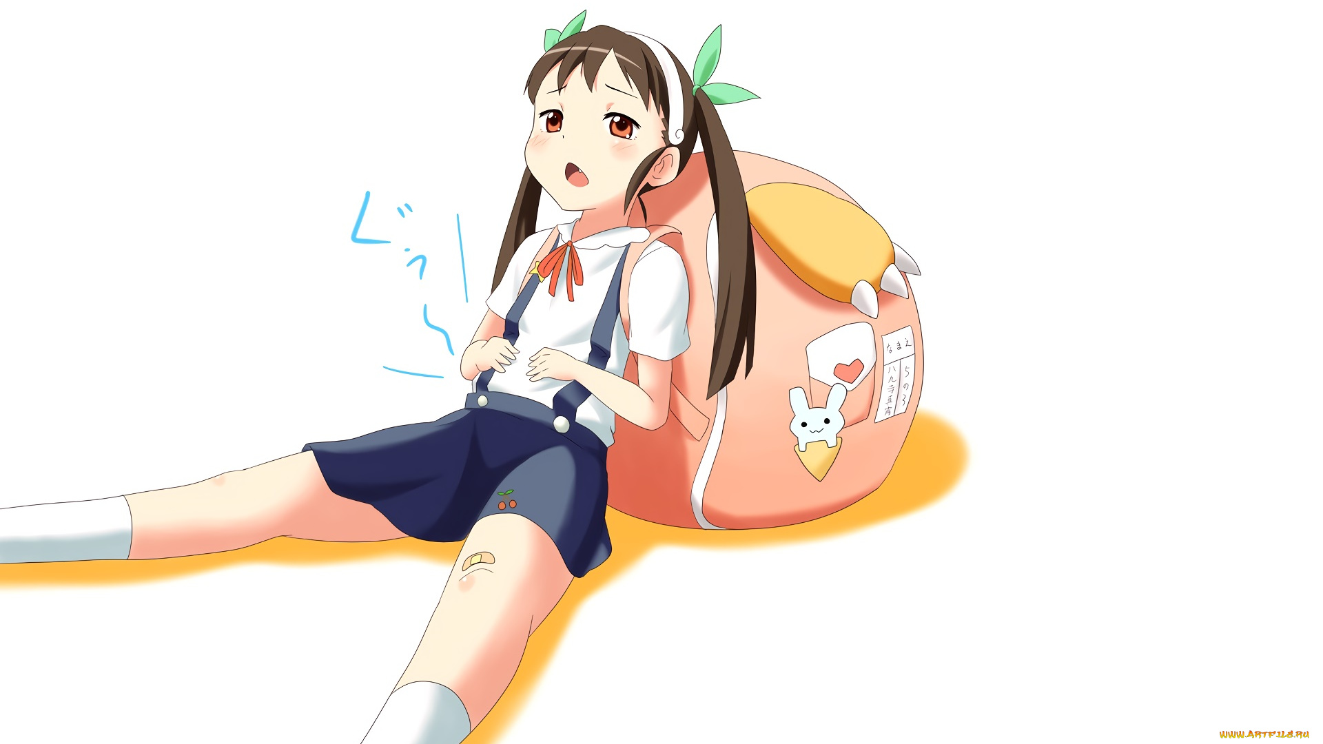 аниме, bakemonogatari, девушка, фон, взгляд