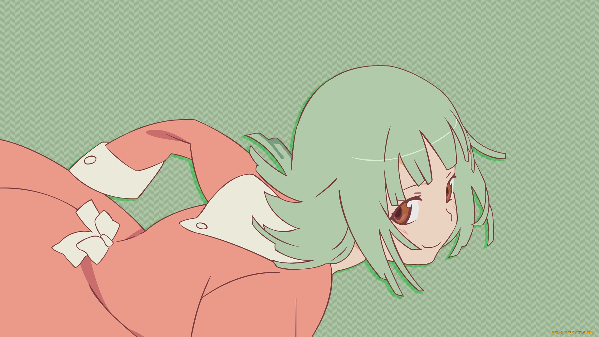 аниме, bakemonogatari, фон, взгляд, девушка