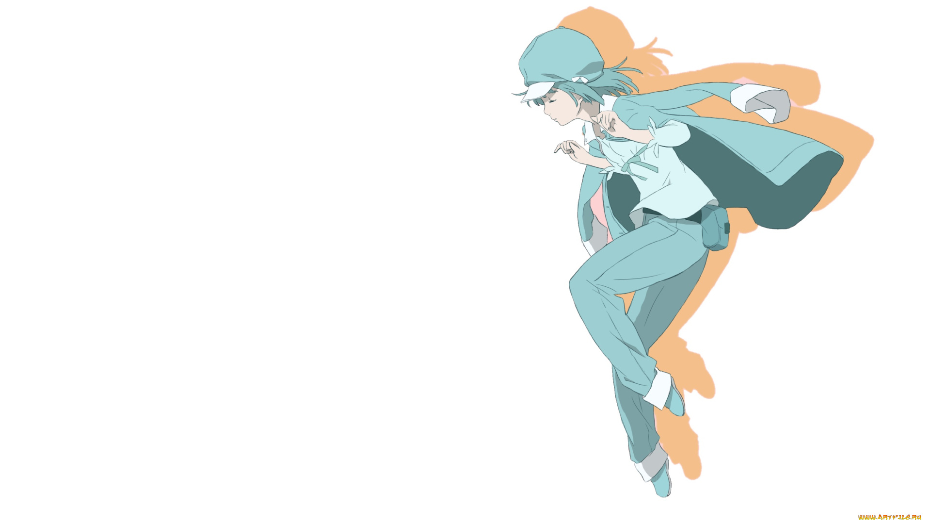 аниме, bakemonogatari, фон, взгляд, девушка