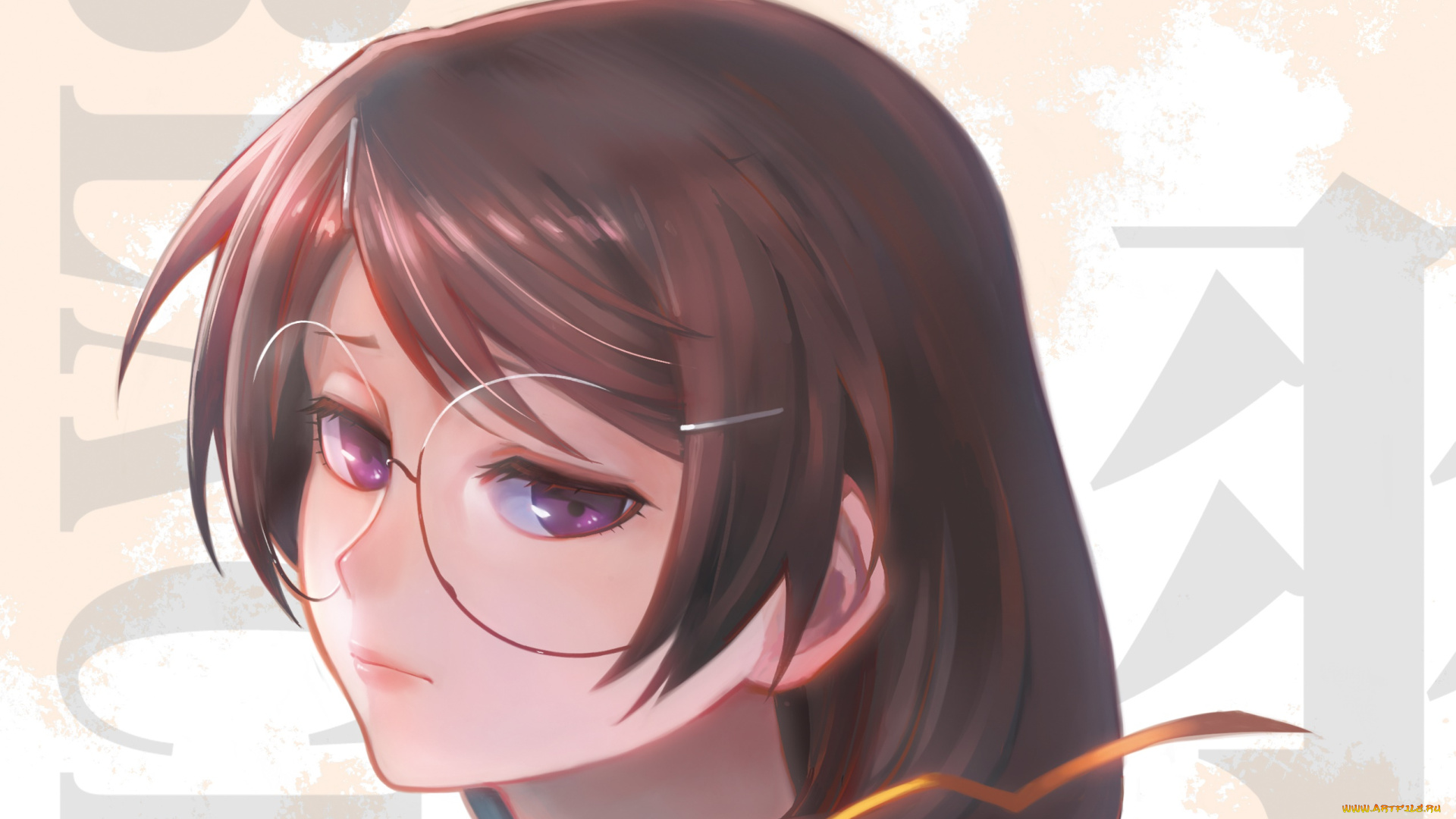 аниме, bakemonogatari, фон, взгляд, девушка