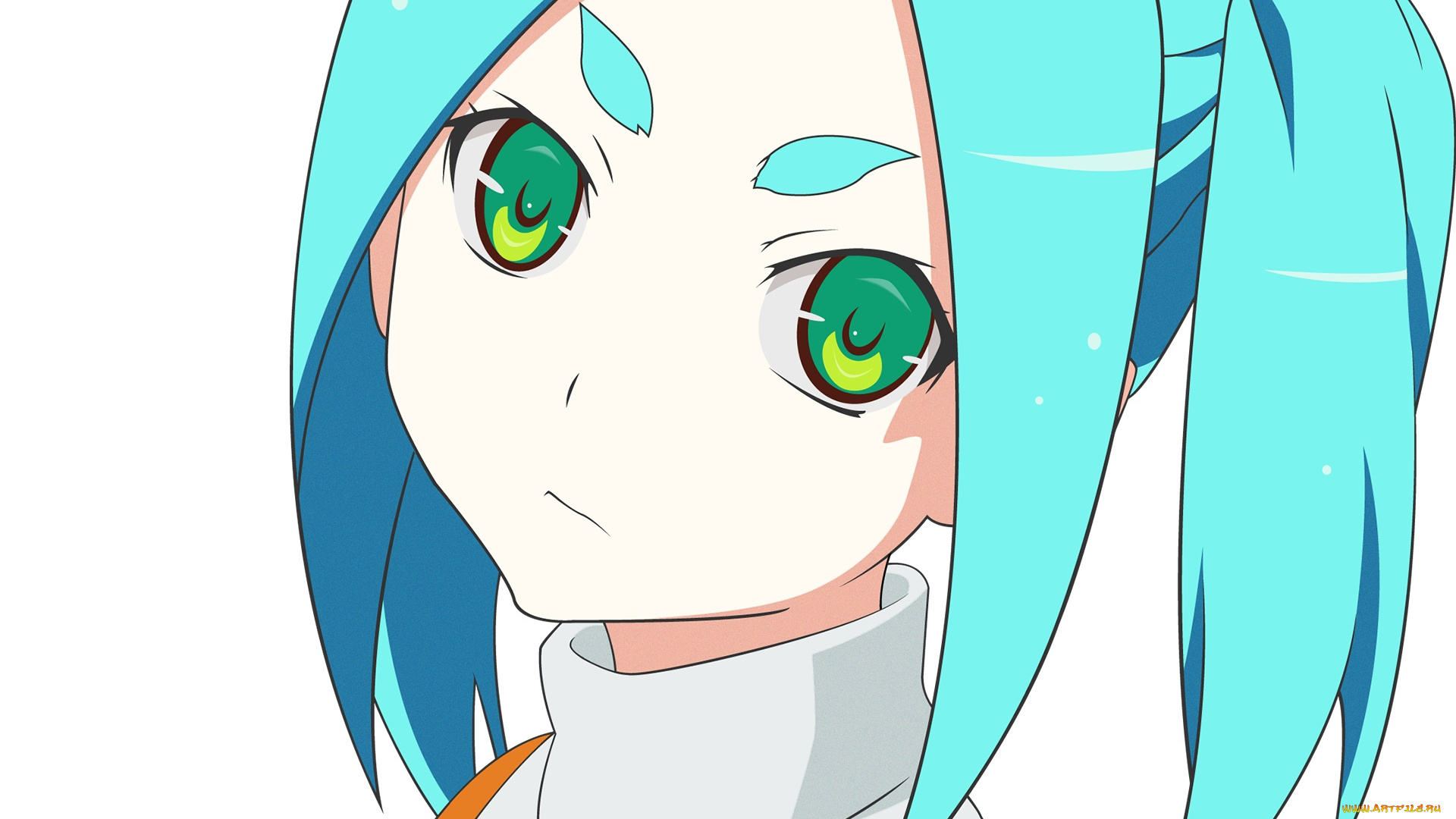 аниме, bakemonogatari, взгляд, девушка, фон