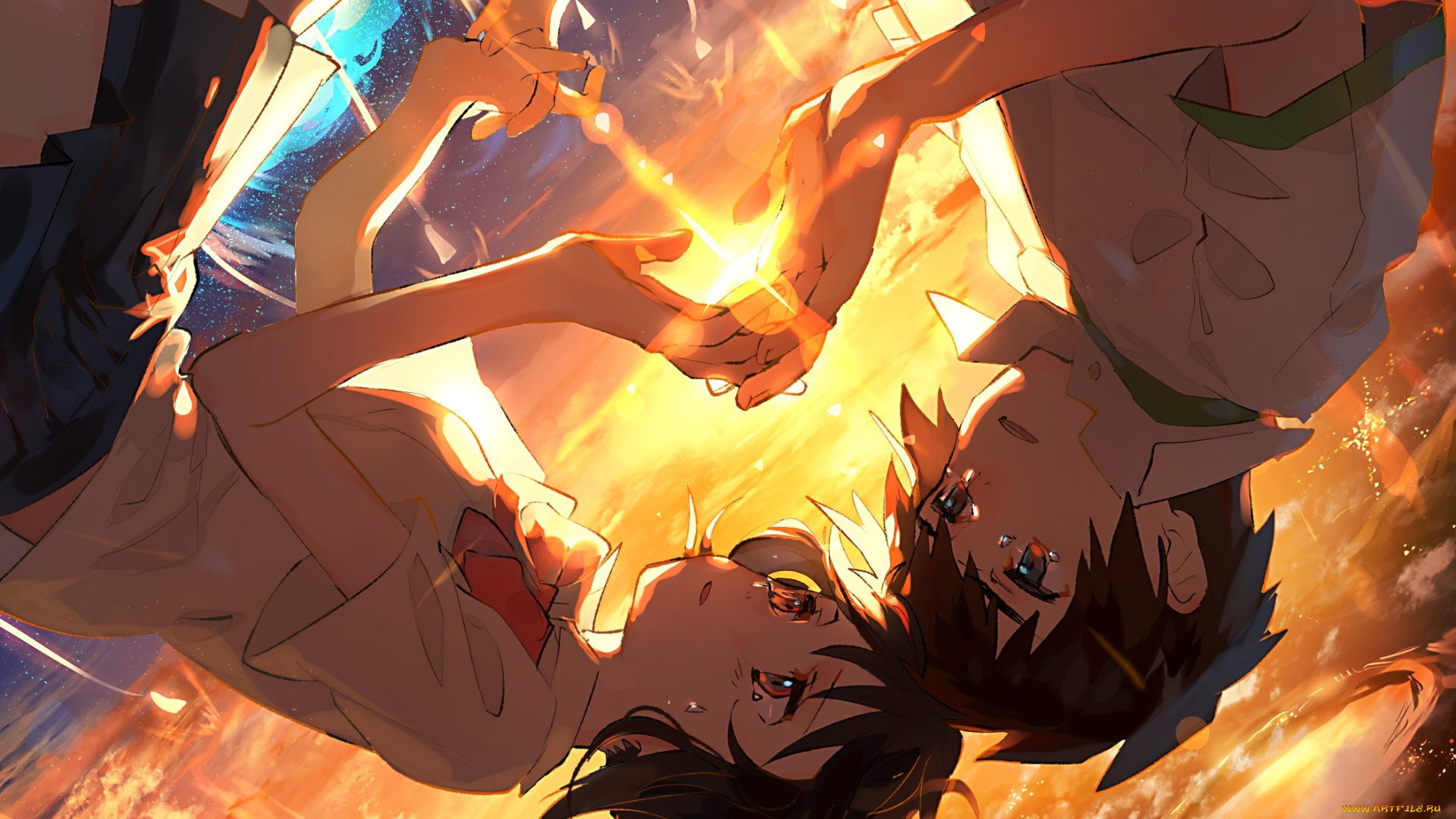 аниме, kimi, no, na, wa, двое