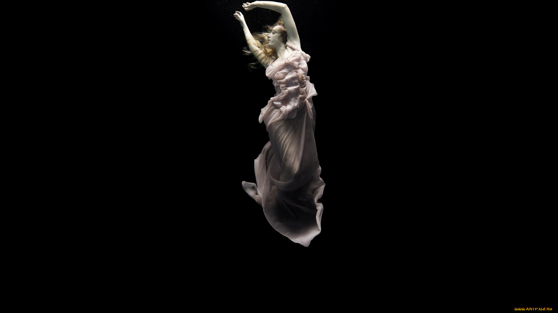 девушки, -unsort, , креатив, рыжая, вода, платье