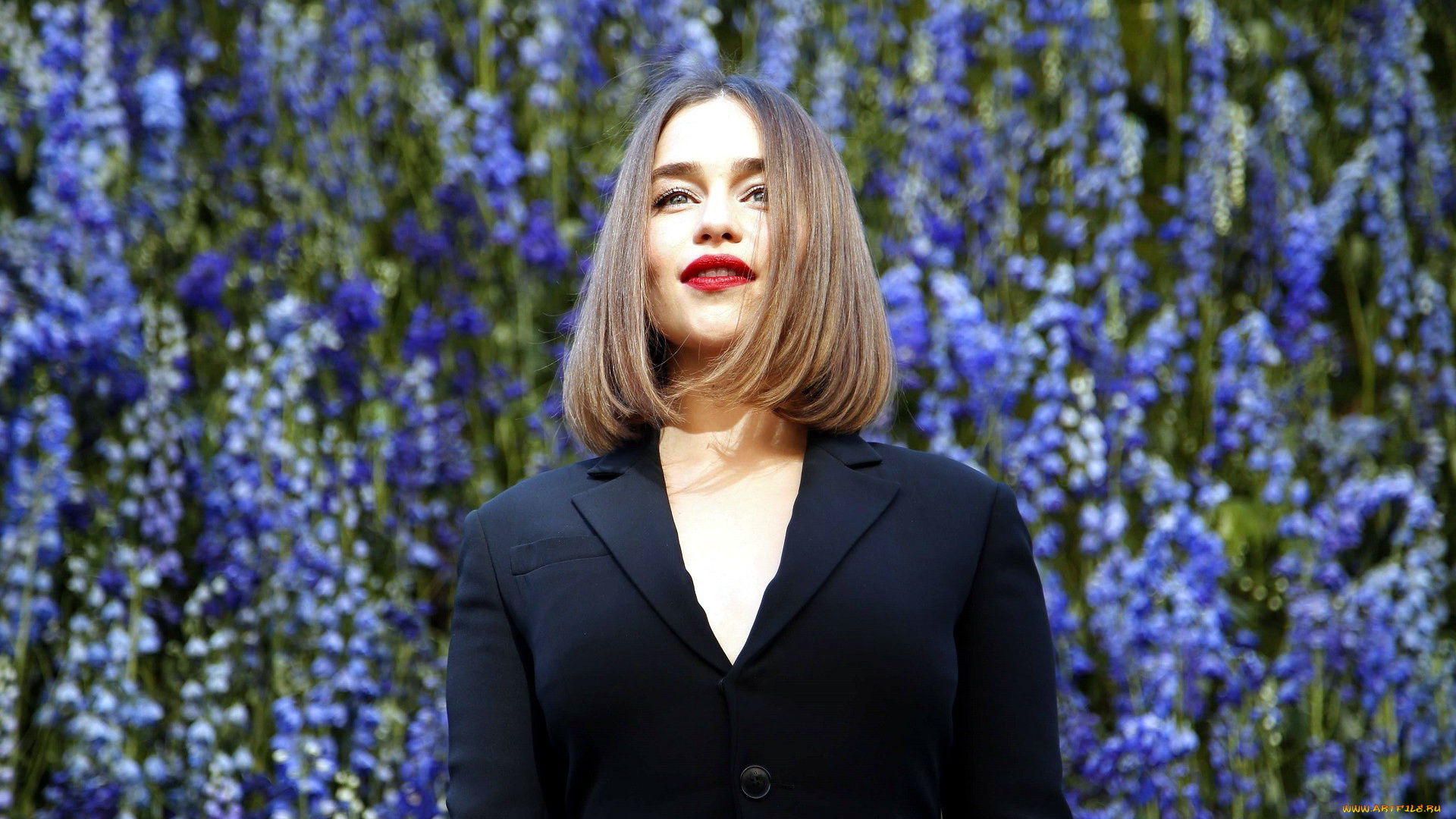 девушки, emilia, clarke, фон, пиджак