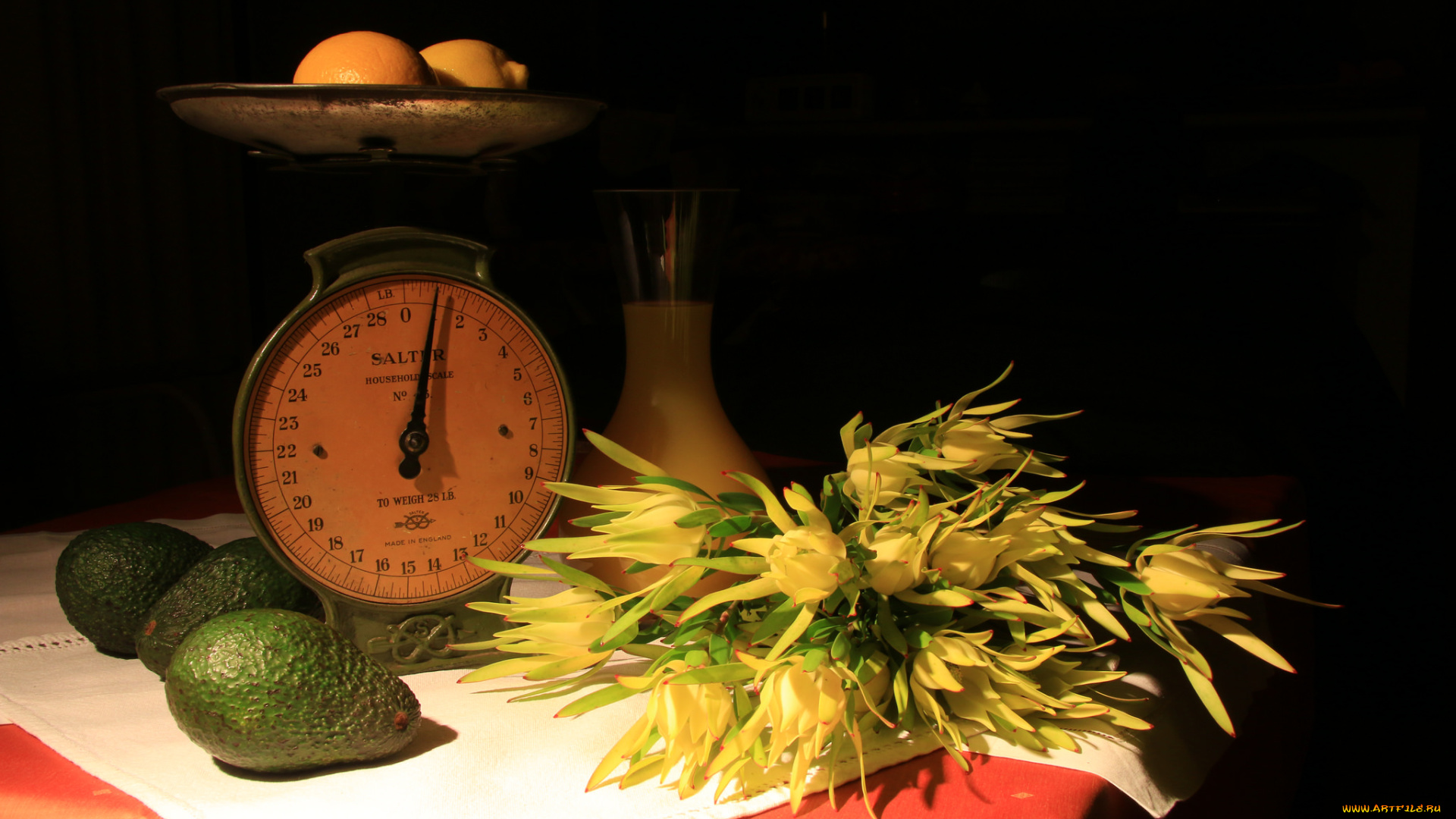 еда, натюрморт, весы, фрукты