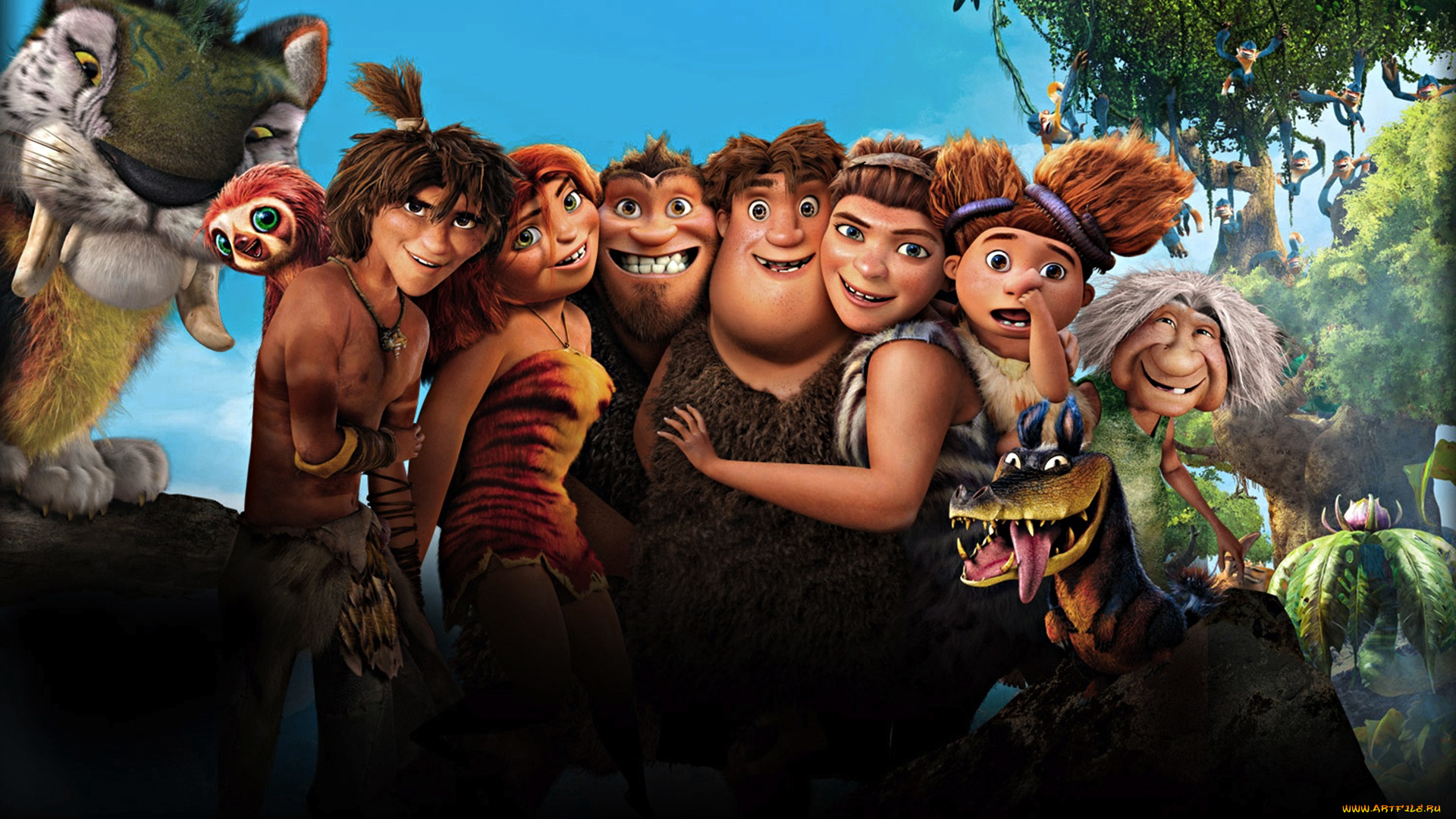 мультфильмы, the, croods, персонажи