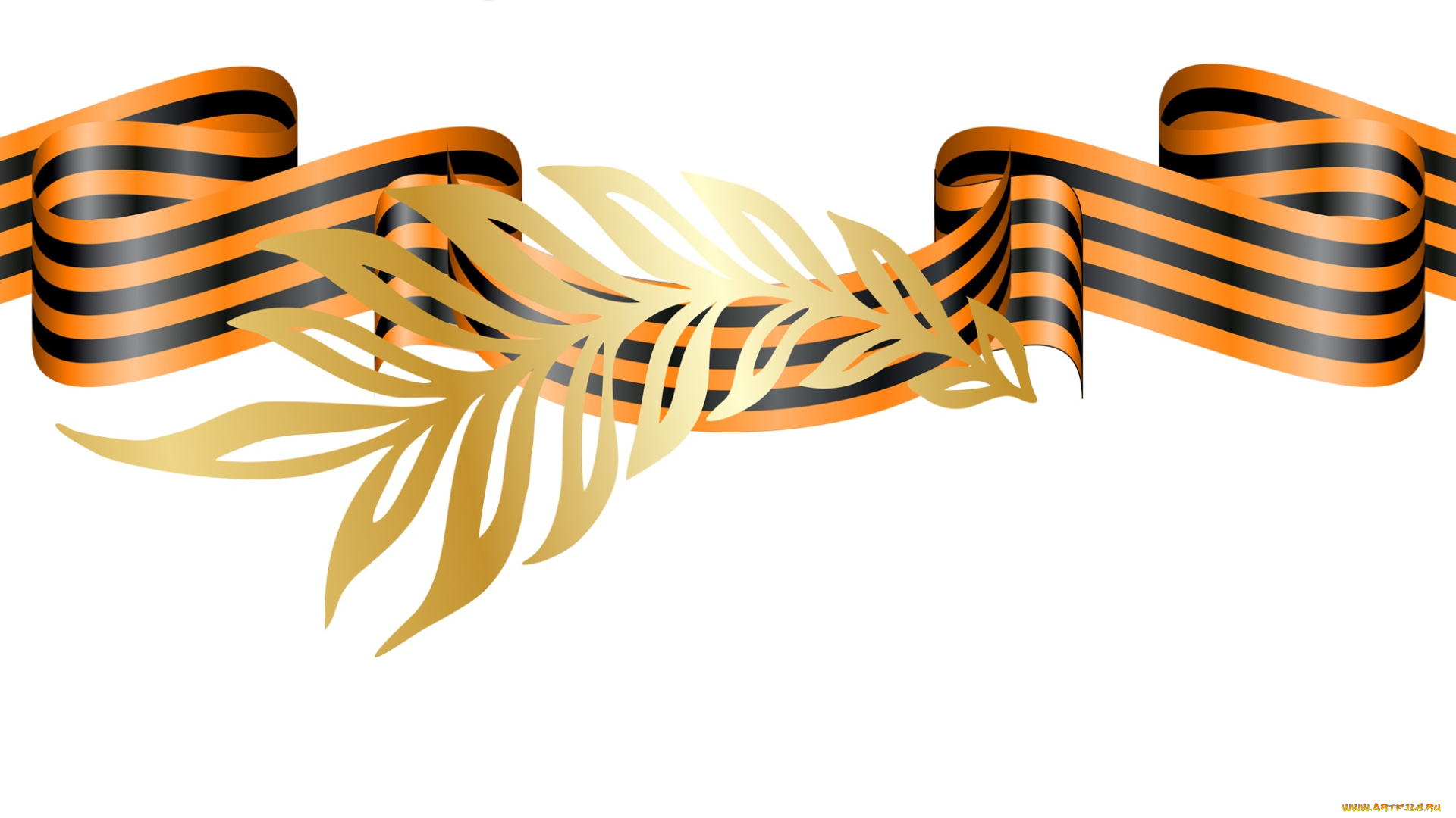 праздничные, день, победы, лента, ветка