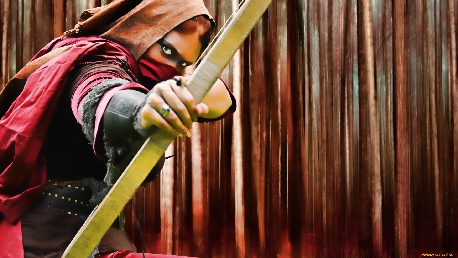 разное, cosplay, , косплей, девушка, фон, взгляд, лук, стрела