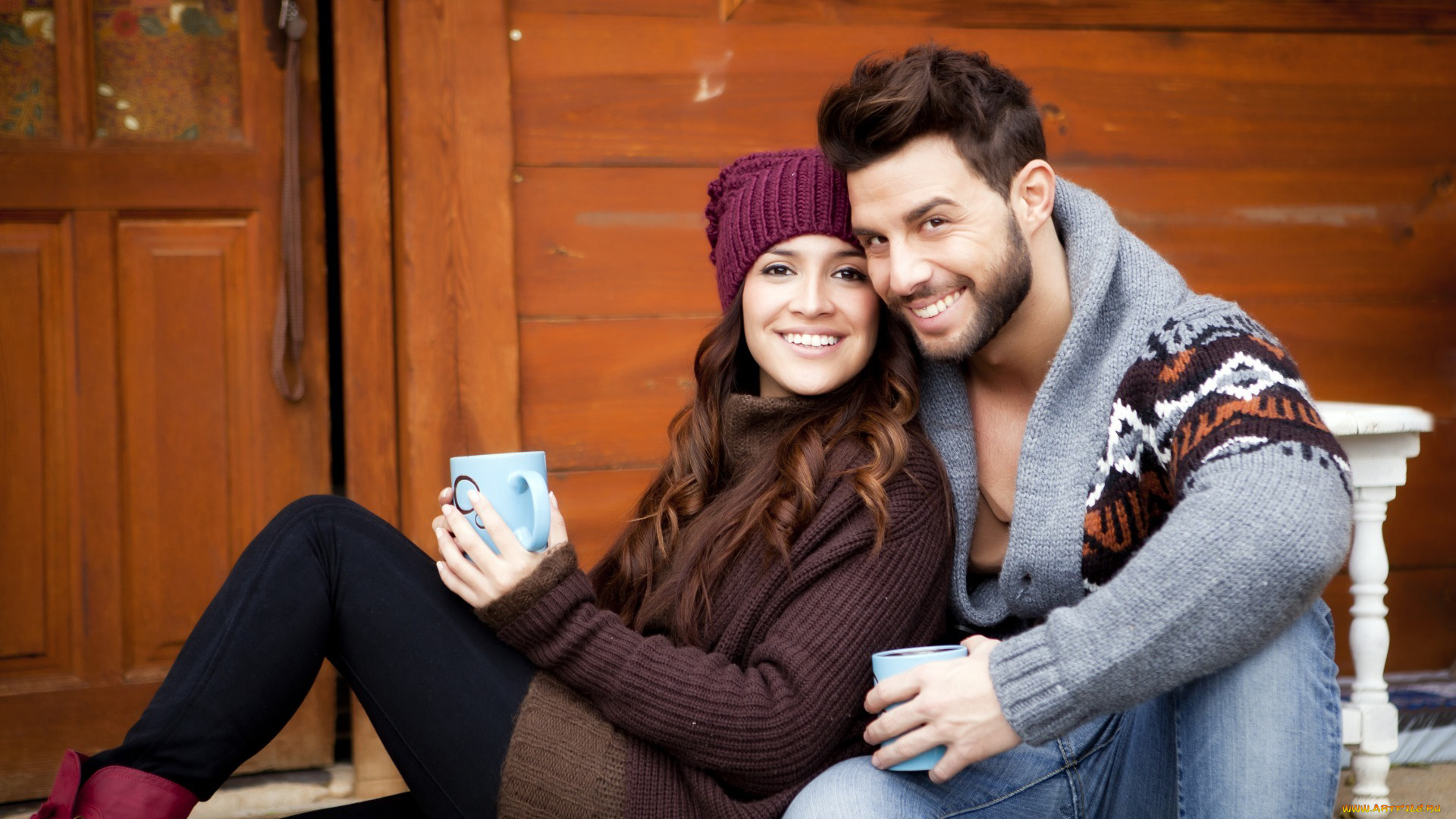 разное, мужчина, женщина, влюбленные, улыбки, чашки