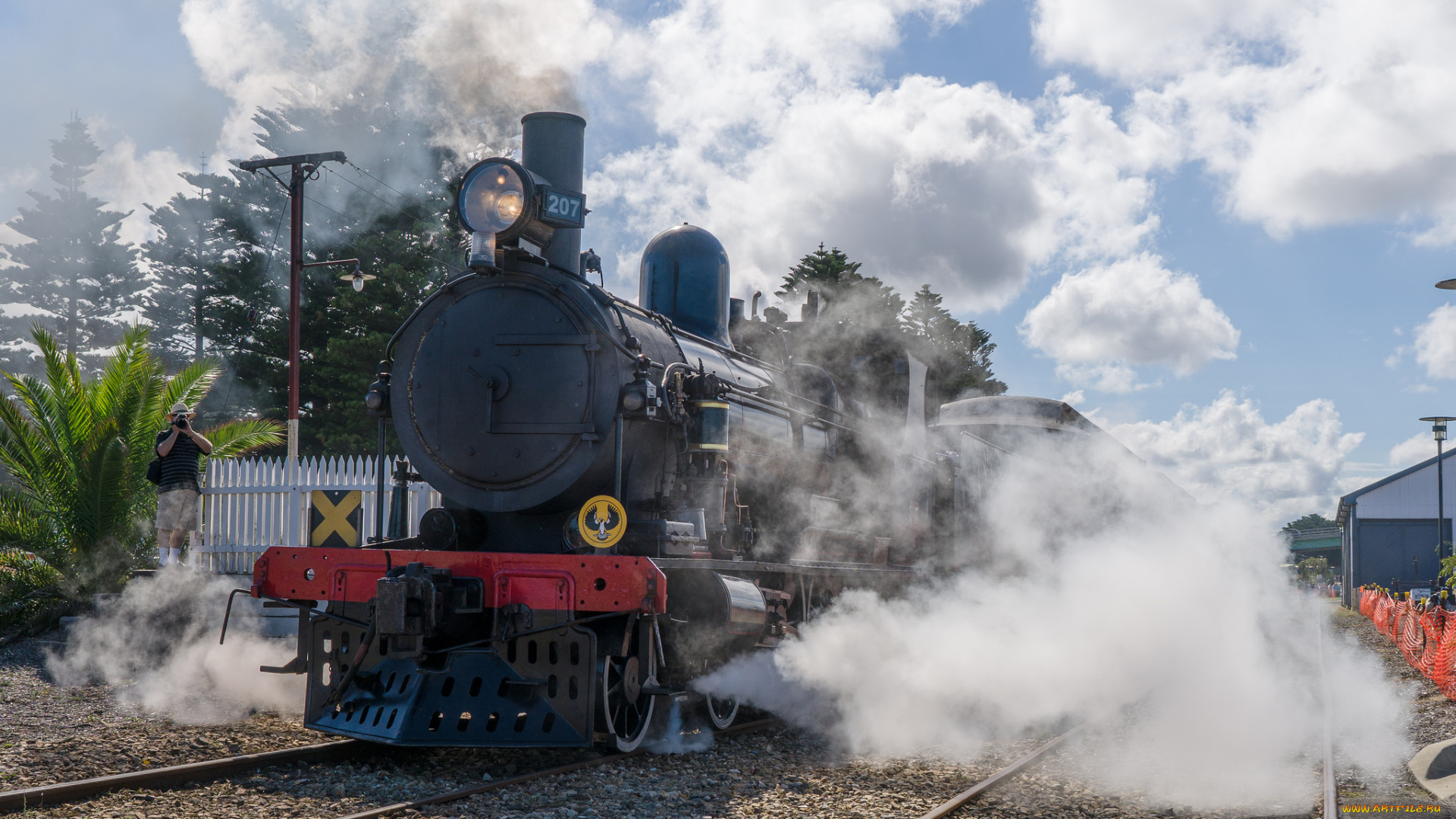 техника, паровозы, локомотив, состав