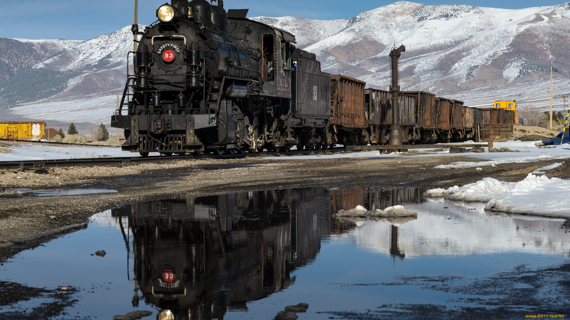 техника, паровозы, локомотив, состав