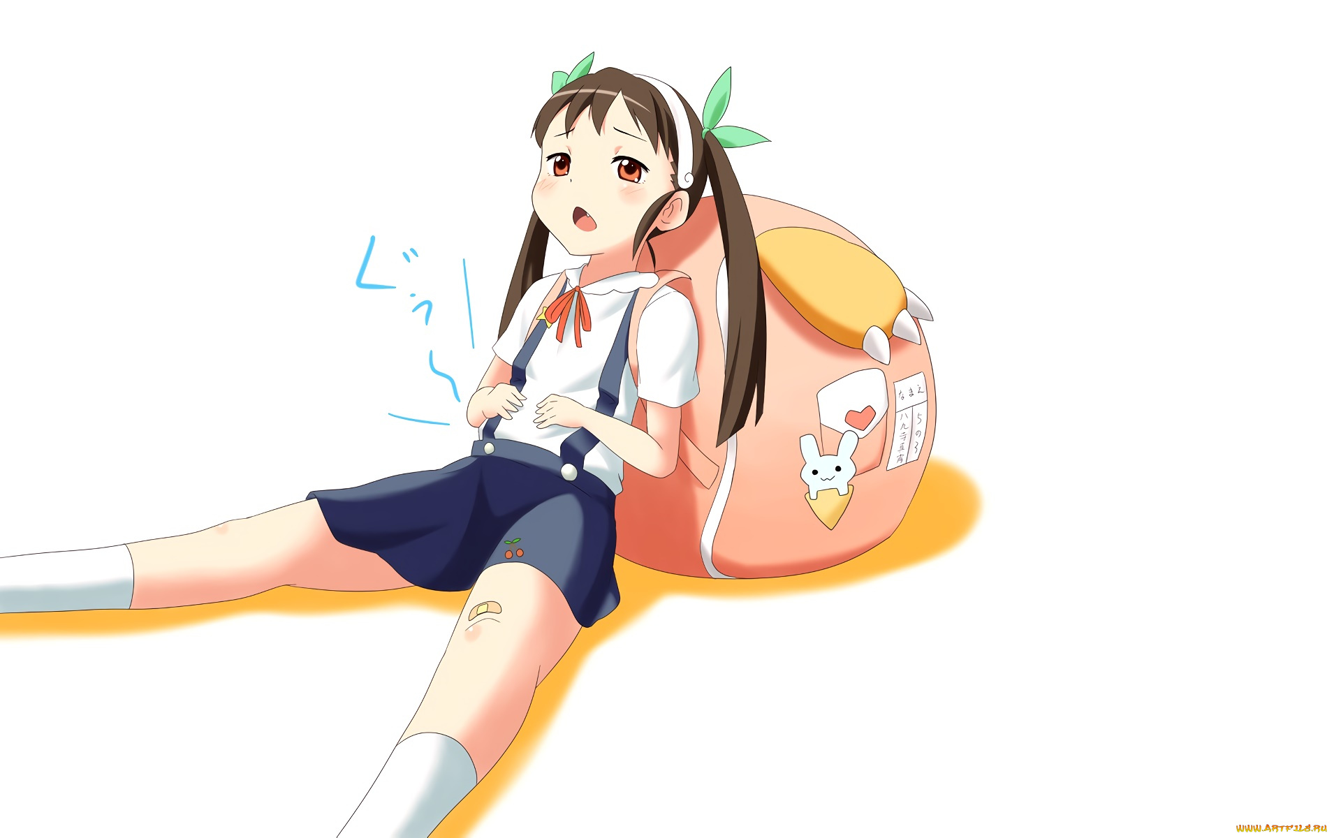 аниме, bakemonogatari, девушка, фон, взгляд