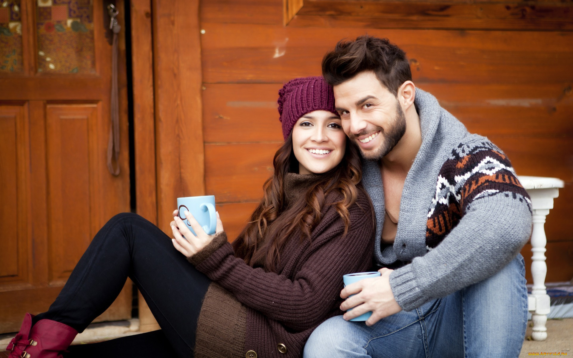 разное, мужчина, женщина, влюбленные, улыбки, чашки
