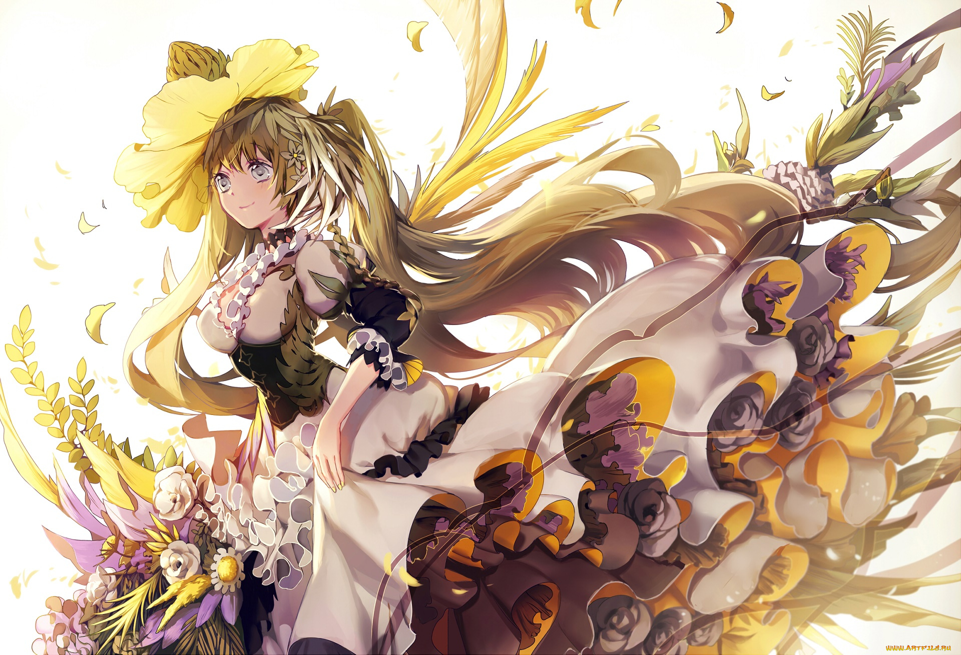 аниме, vocaloid, фон, взгляд, девушка