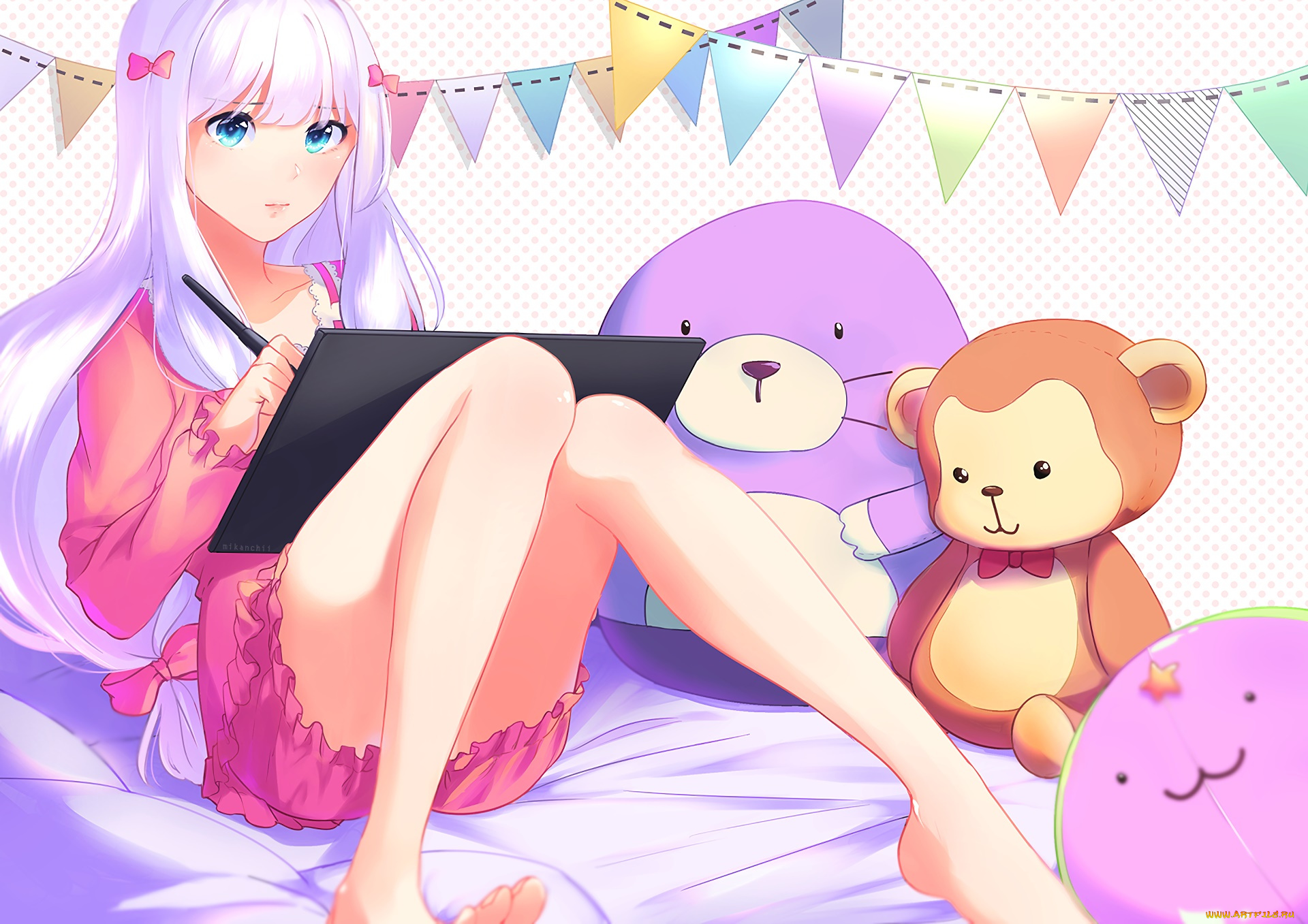 аниме, eromanga-sensei, фон, взгляд, девушка