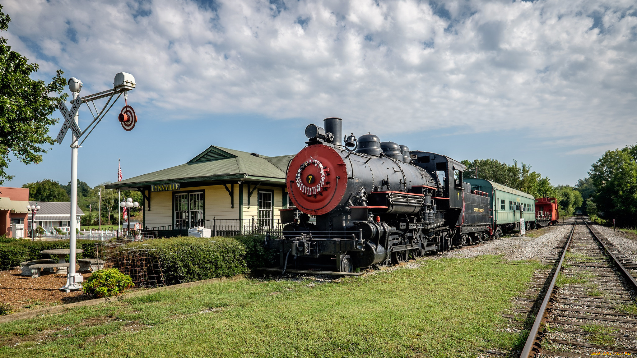 техника, паровозы, локомотив, состав