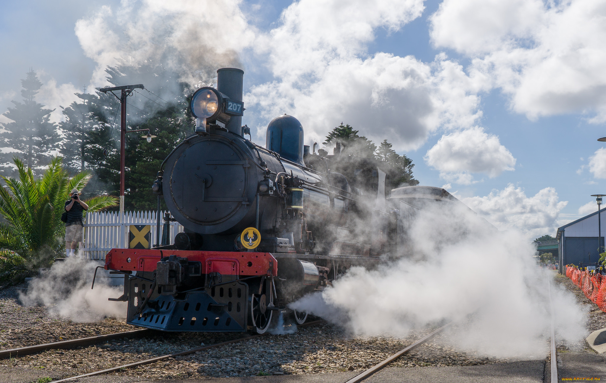 техника, паровозы, локомотив, состав