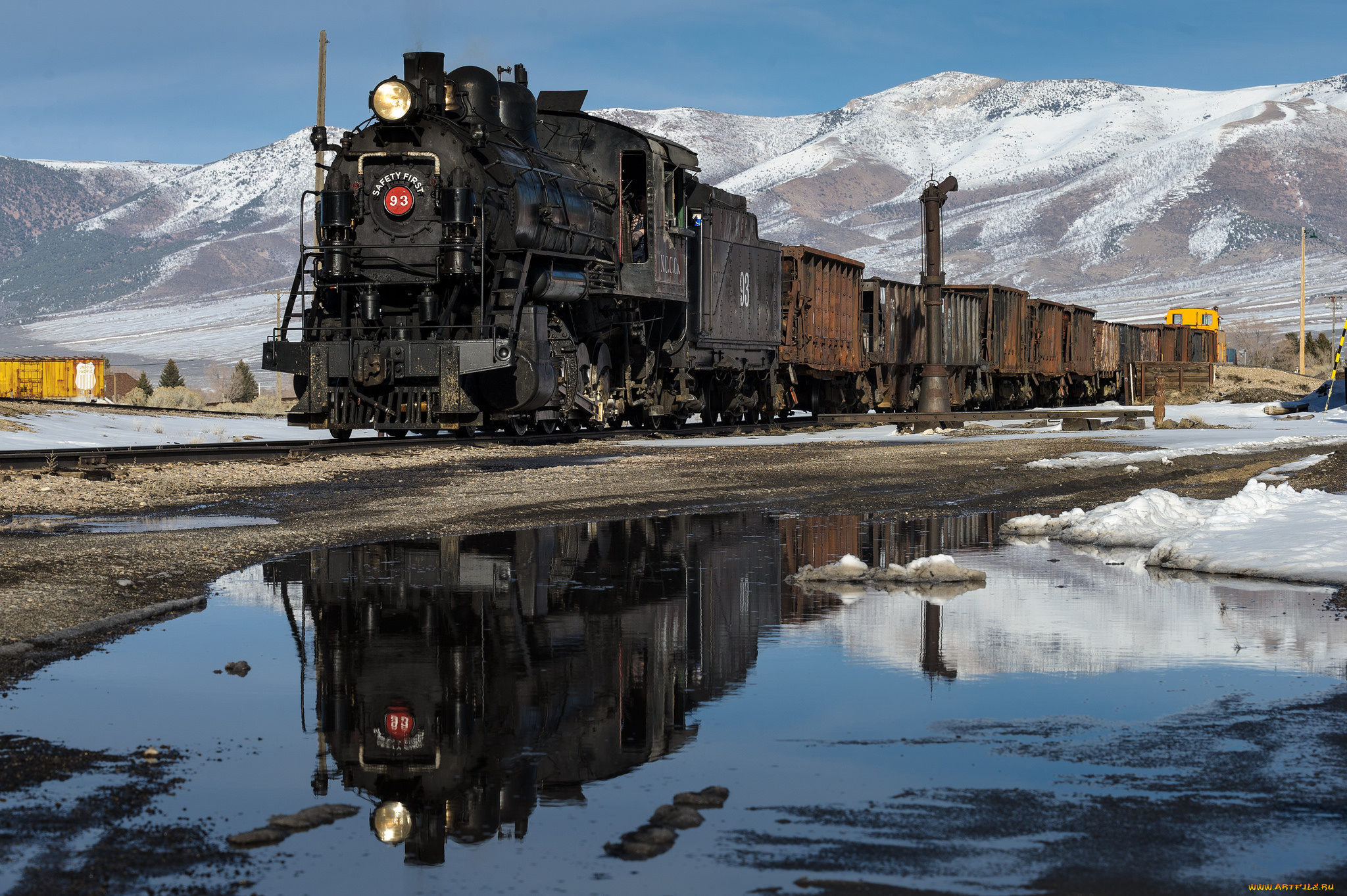 техника, паровозы, локомотив, состав