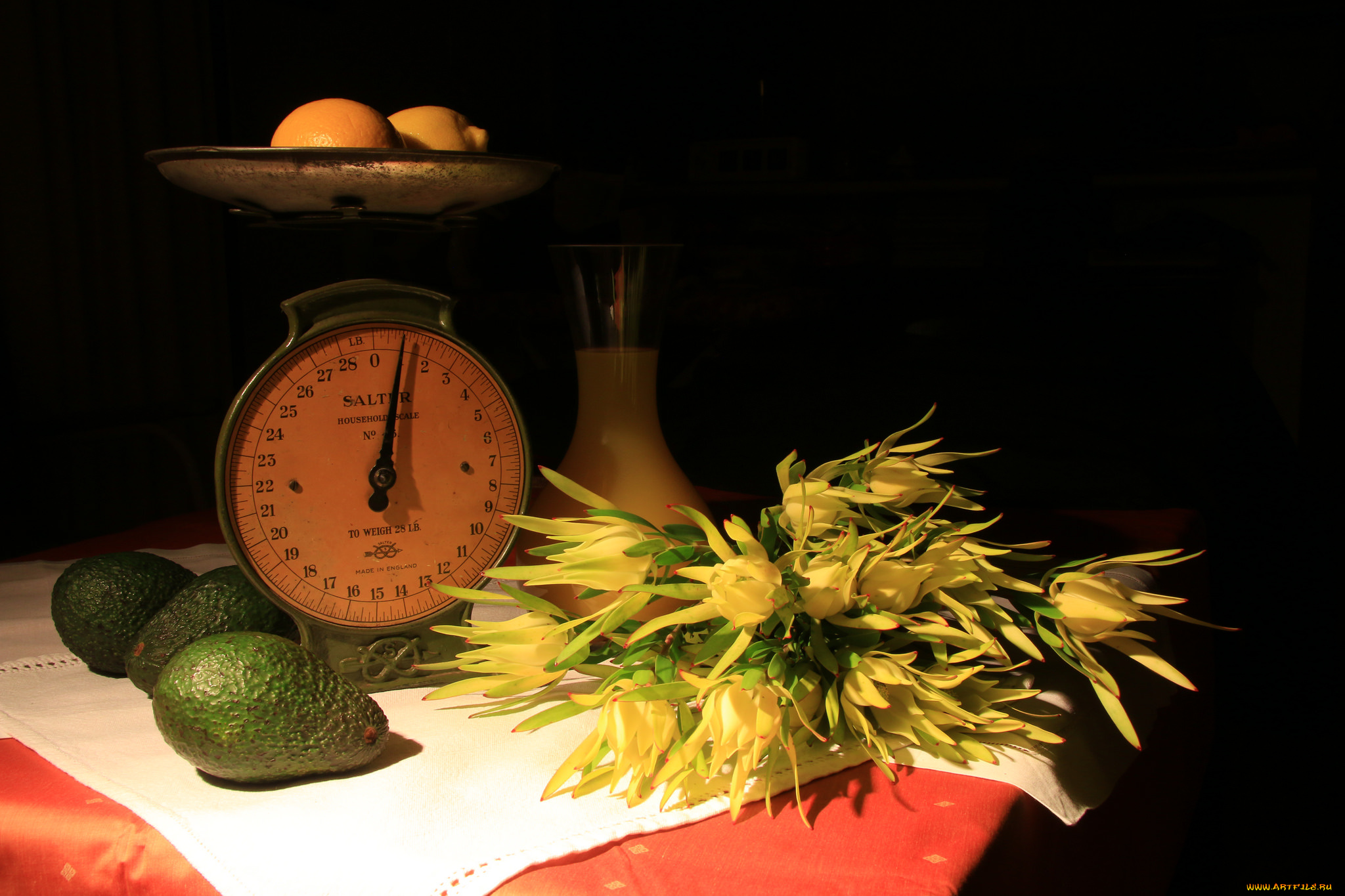 еда, натюрморт, весы, фрукты