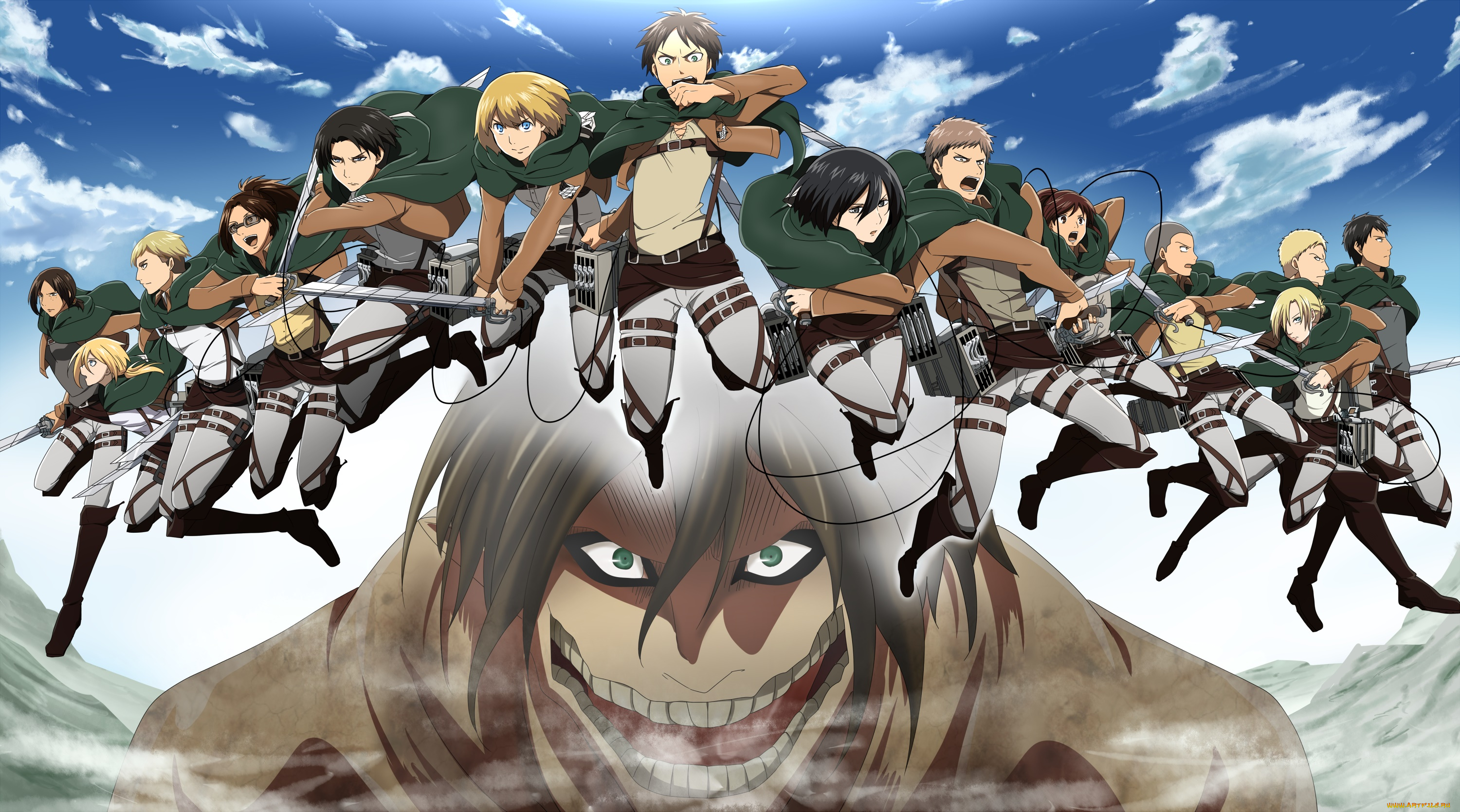 аниме, shingeki, no, kyojin, персонаж