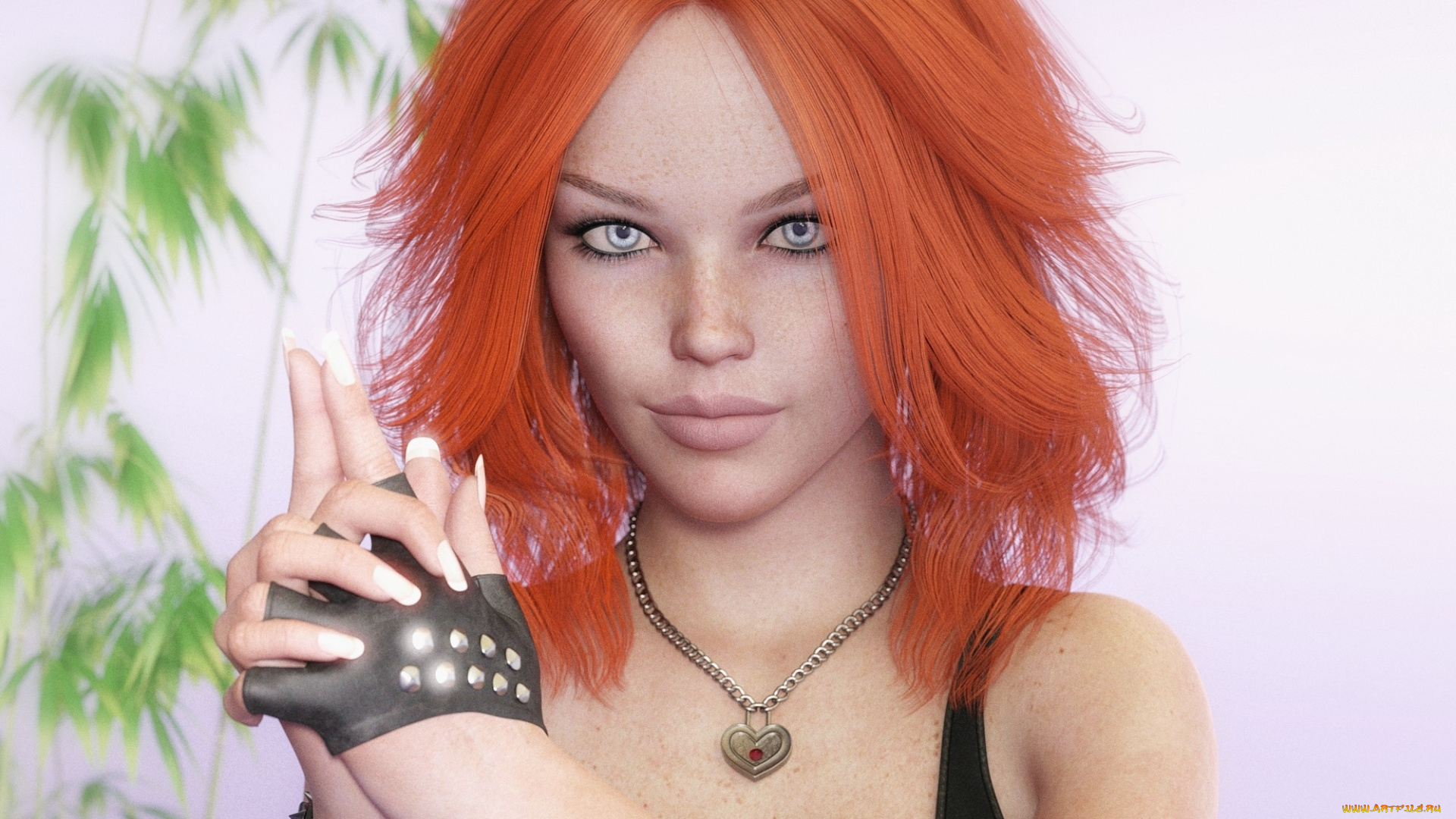 3д, графика, портрет, , portraits, девушка, взгляд, фон